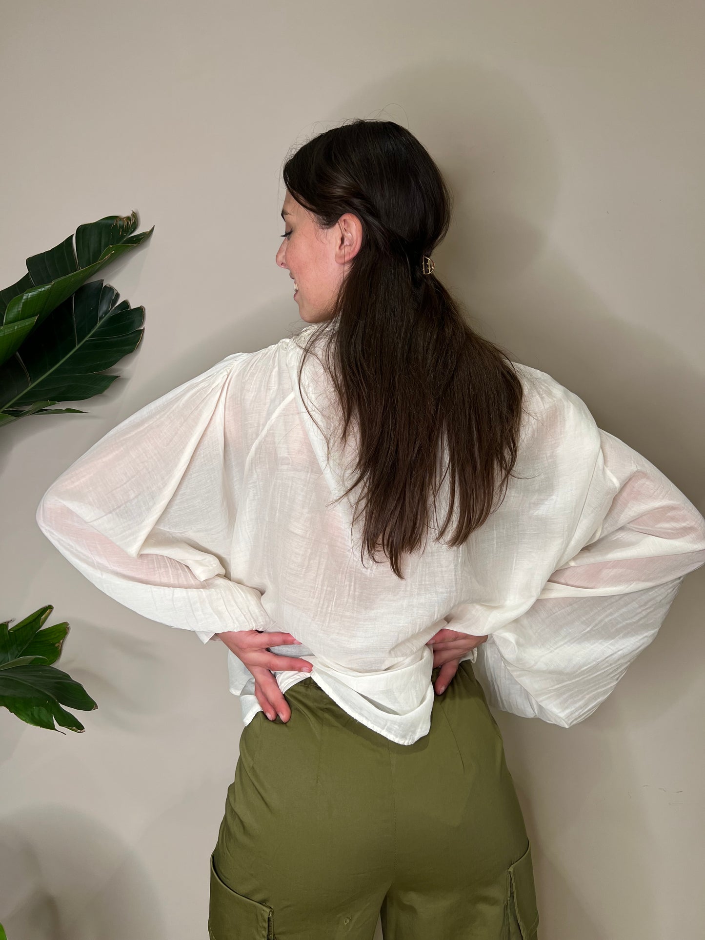 Camicia in mussola 75%COTONE 25% SETA