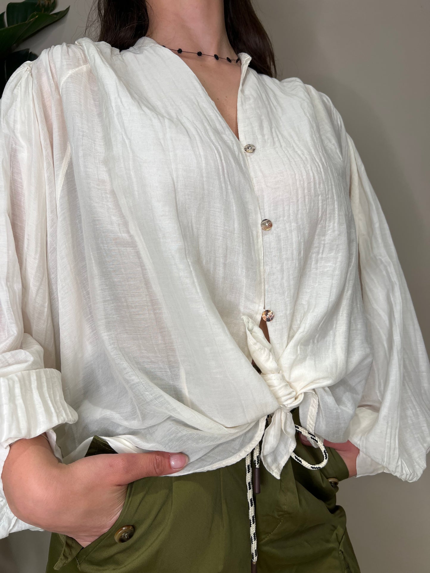 Camicia in mussola 75%COTONE 25% SETA