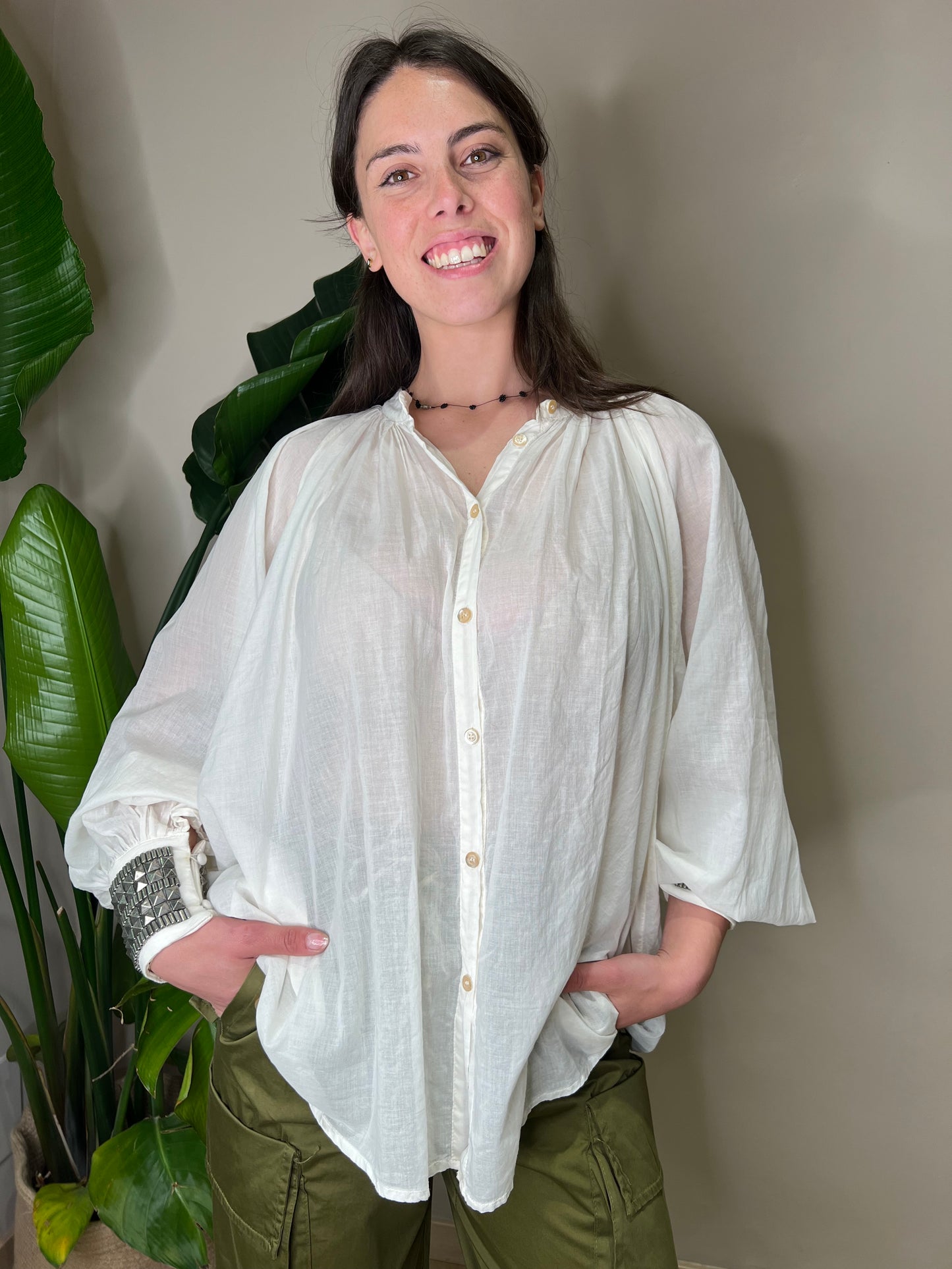 Camicia polsino borchie