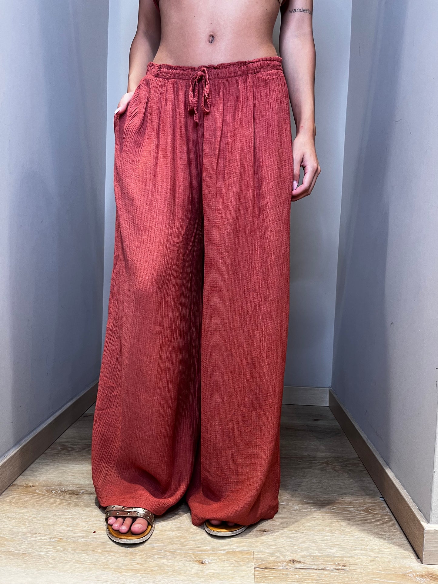 Pantalone tramato