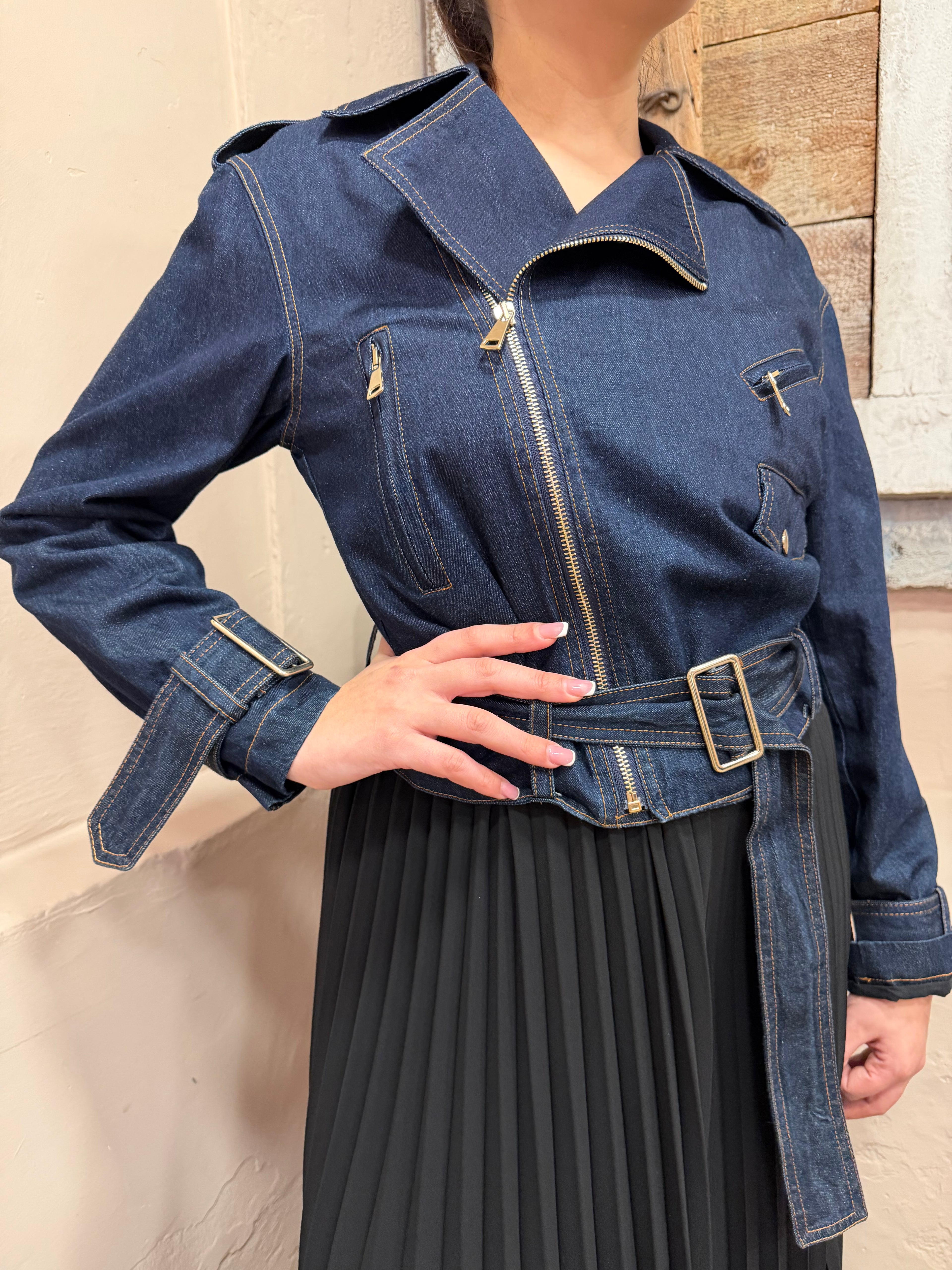 Giubbotto jeans scuro