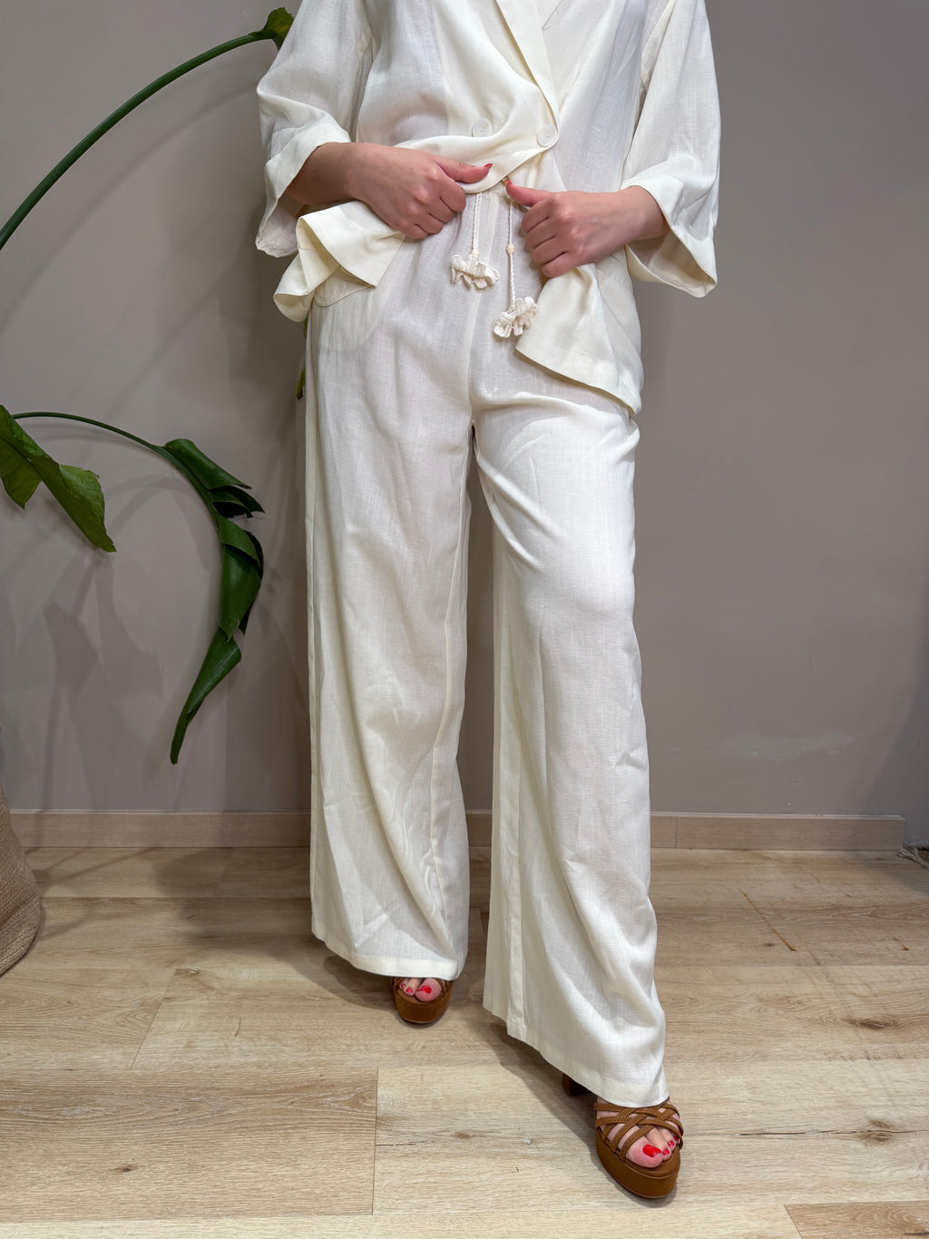Pantalone palazzo lino