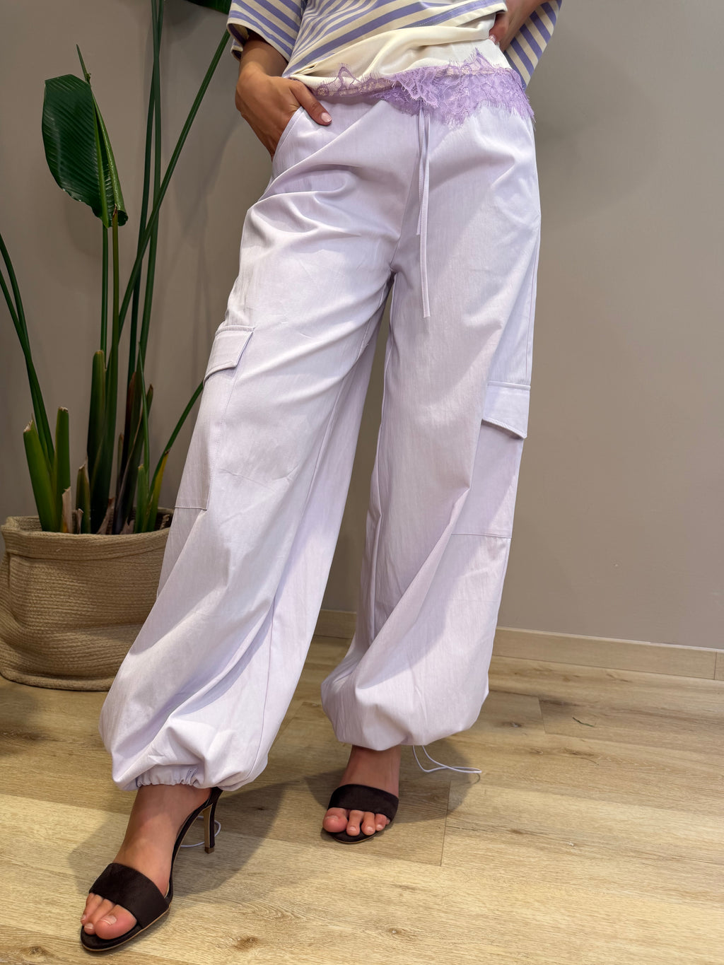 Pantalone cargo in cotone