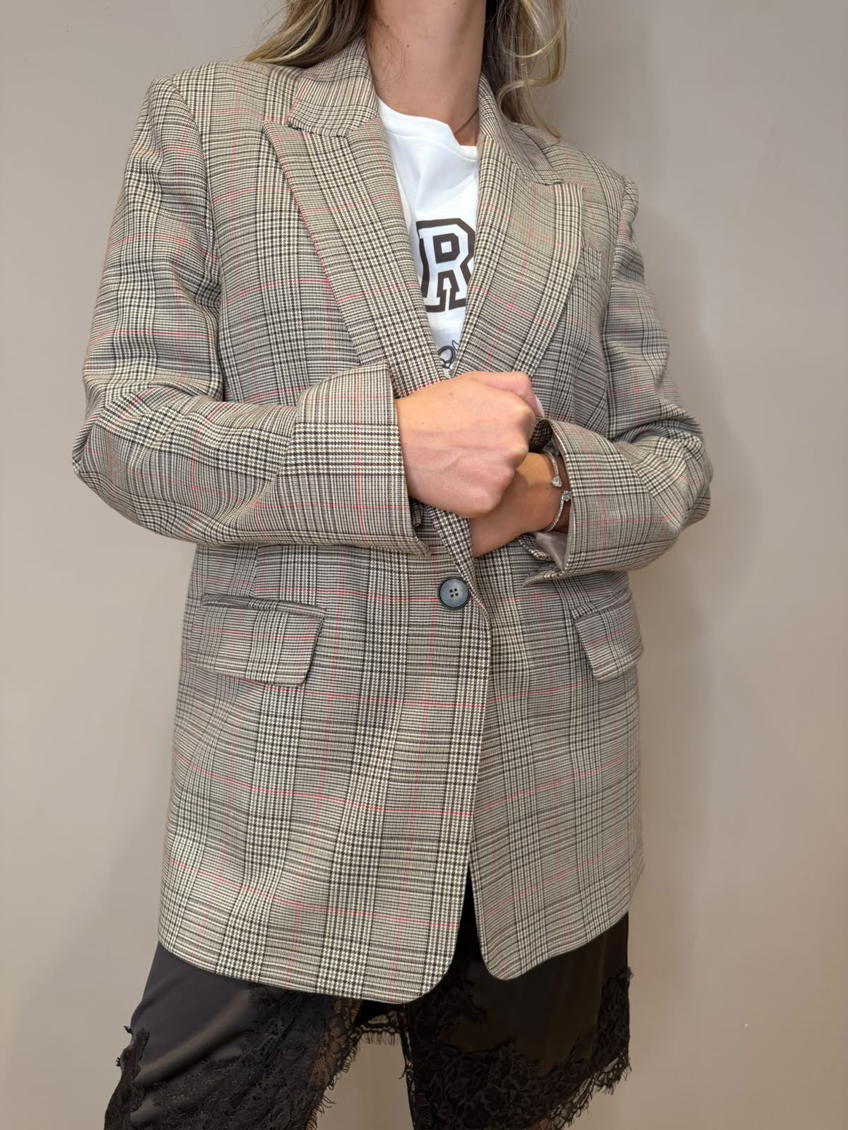 Blazer pied de poule