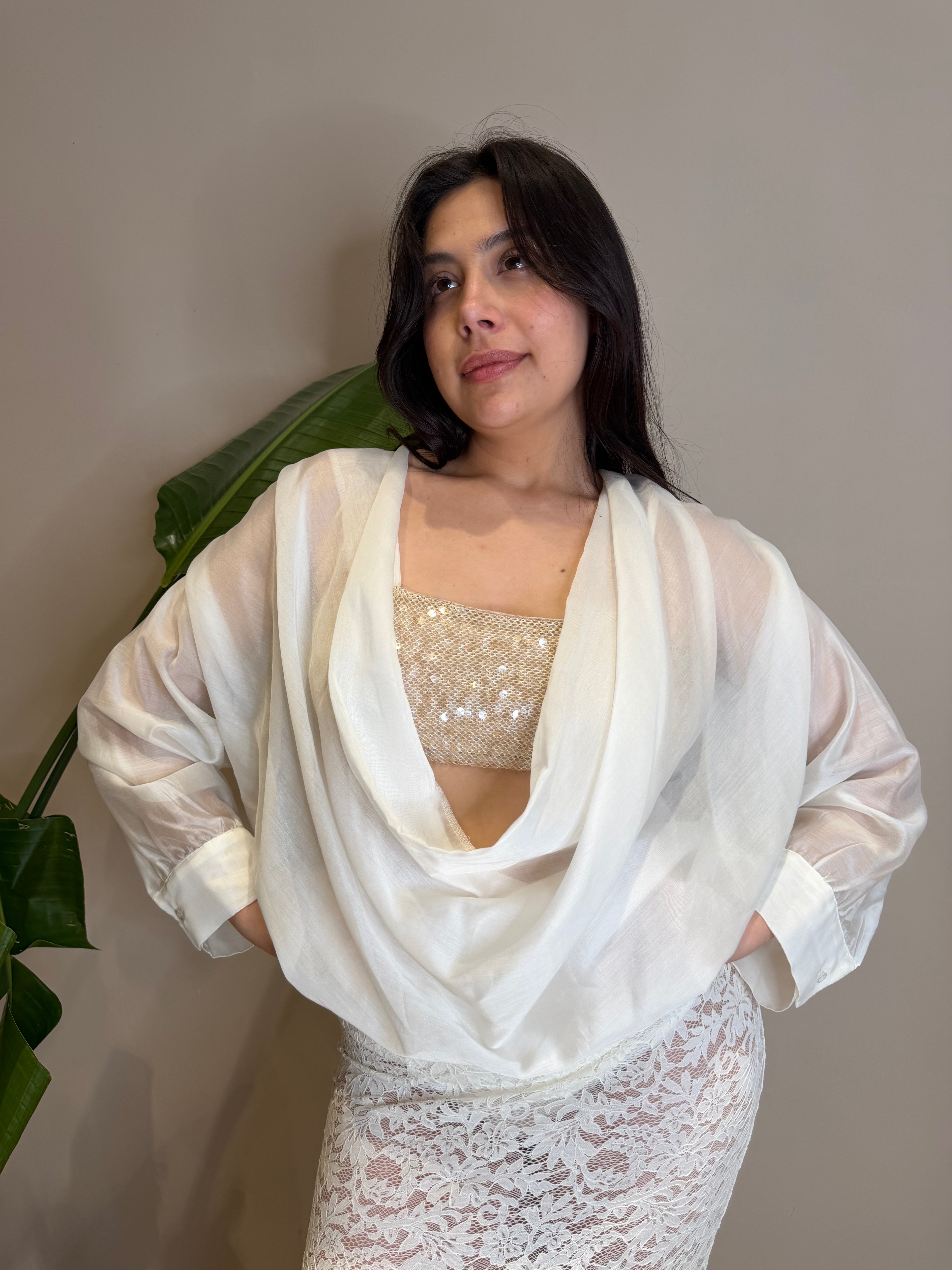 Camicia + fascia full paillettes