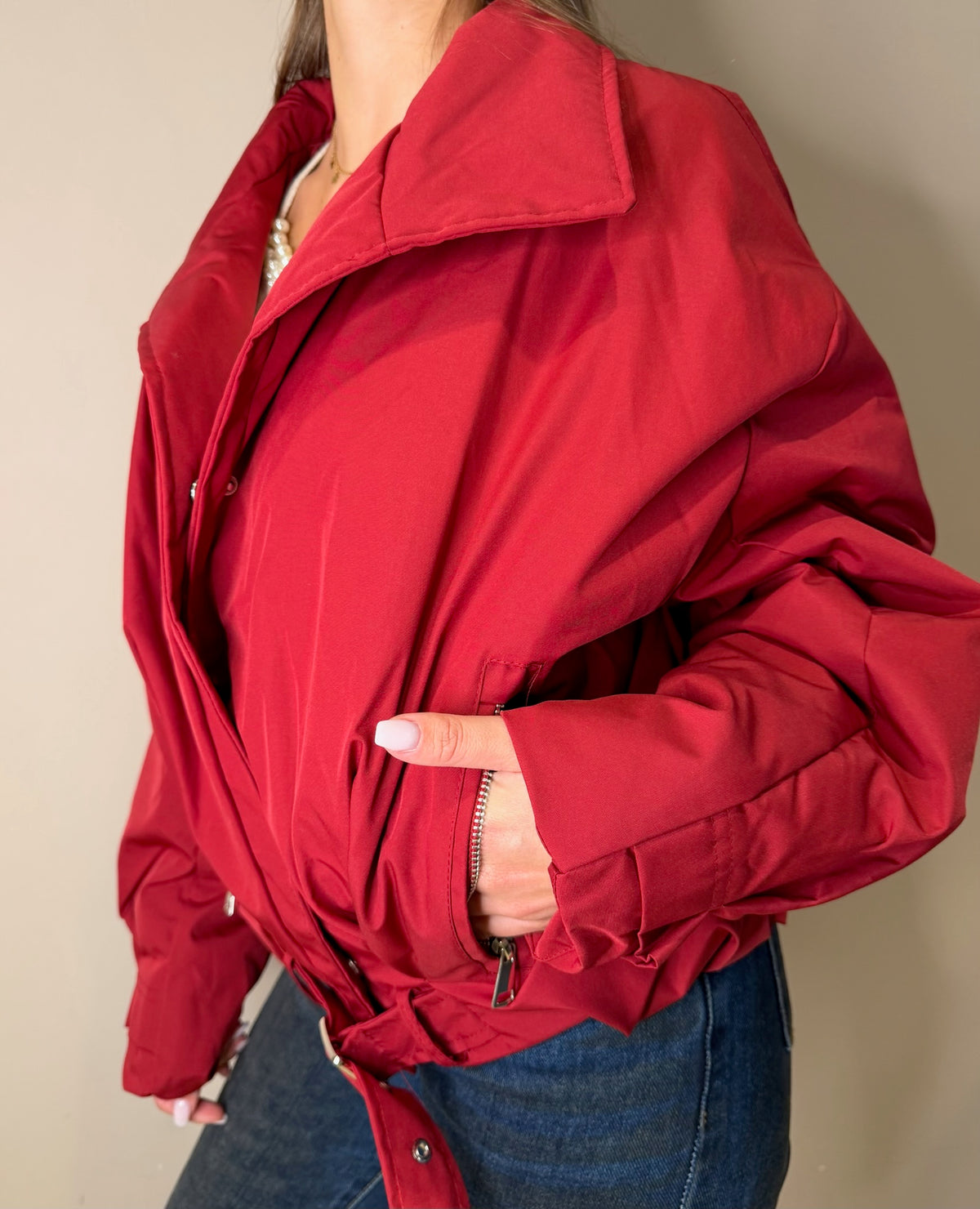 Giacca bomber rosso