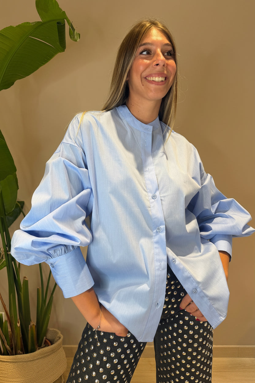 Camicia popeline colletto coreana