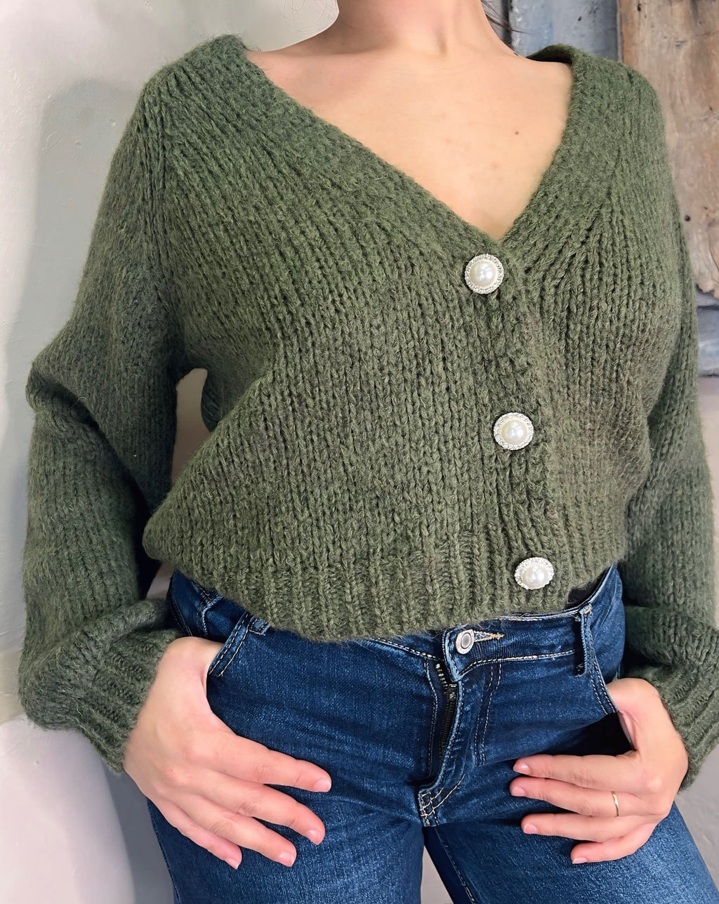 Cardigan bottoni gioiello