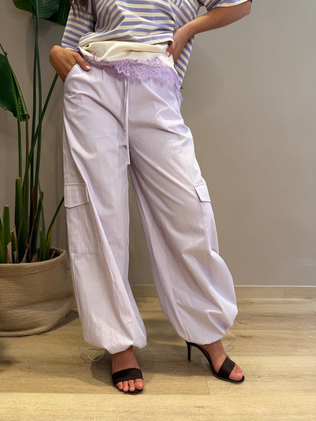 Pantalone cargo in cotone