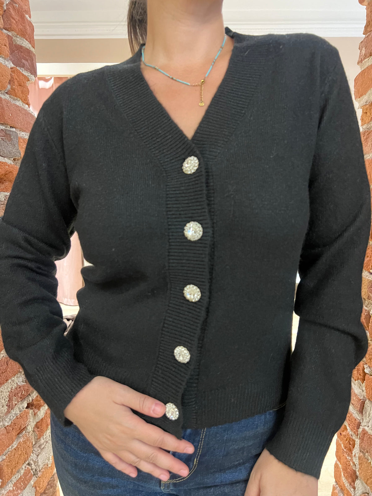 Cardigan corto gioiello
