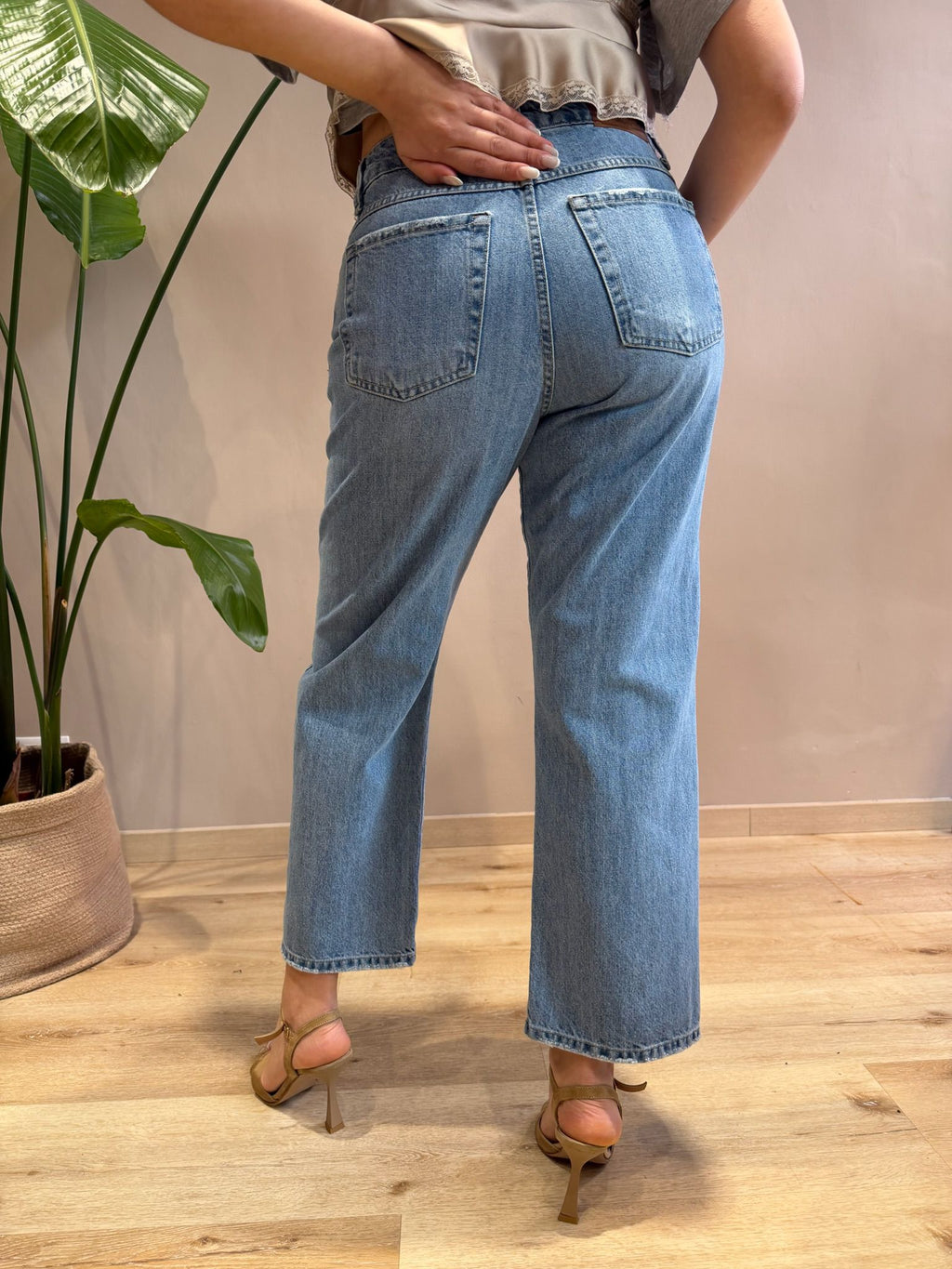 JEANS DENIM CHIARO MOM FIT