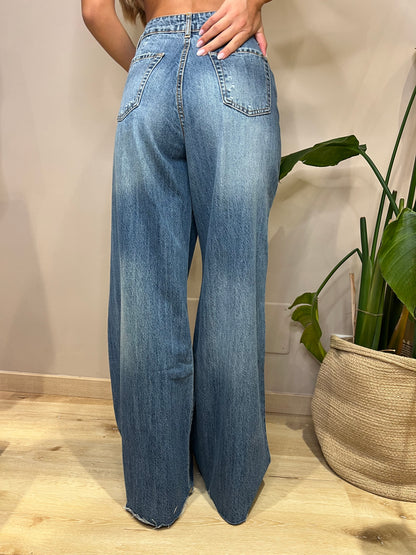 Jeans gamba palazzo