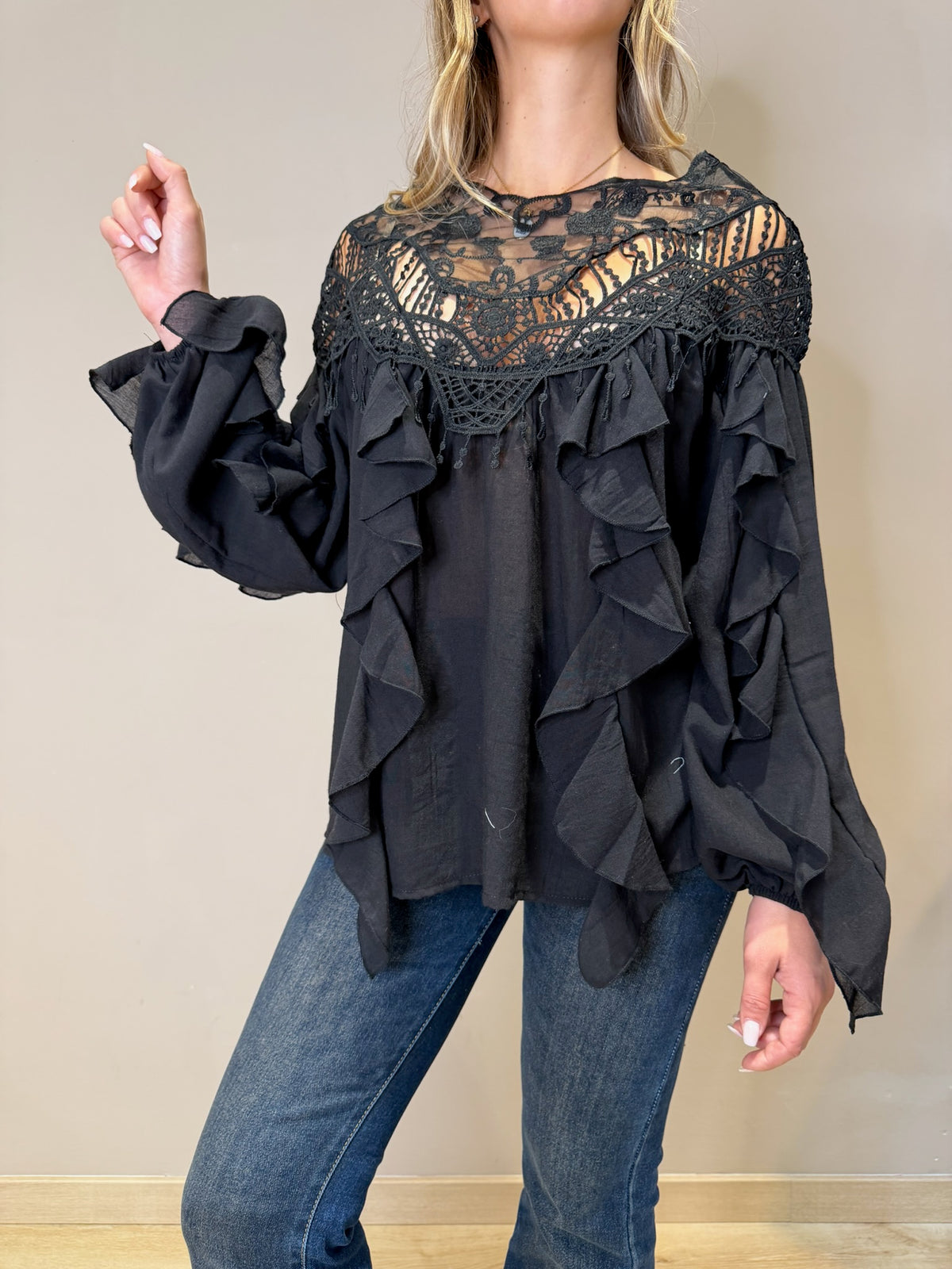 Blusa rouches