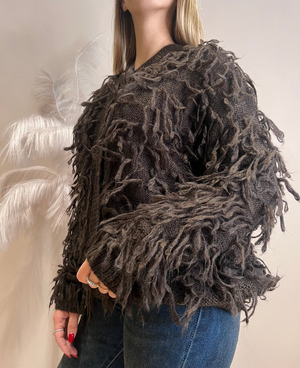 Cardigan sfrangiato