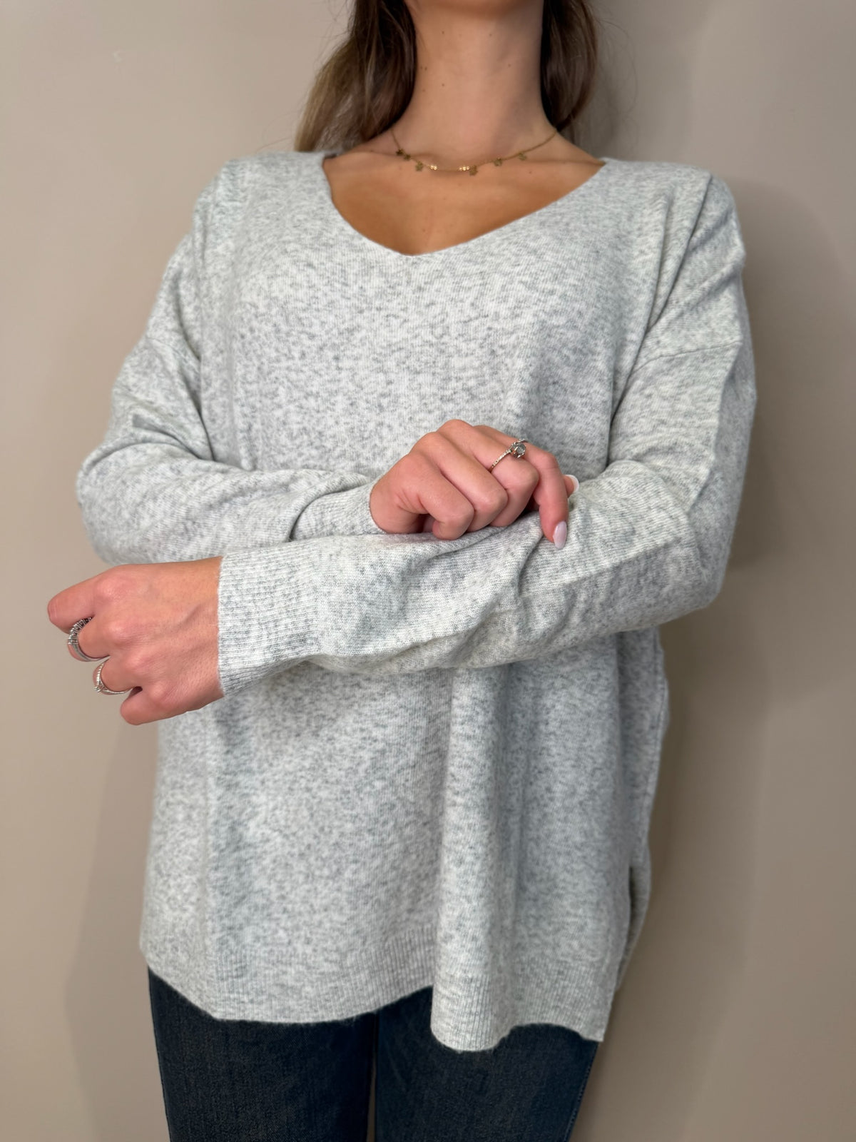 Maglia solo a V spacco laterale