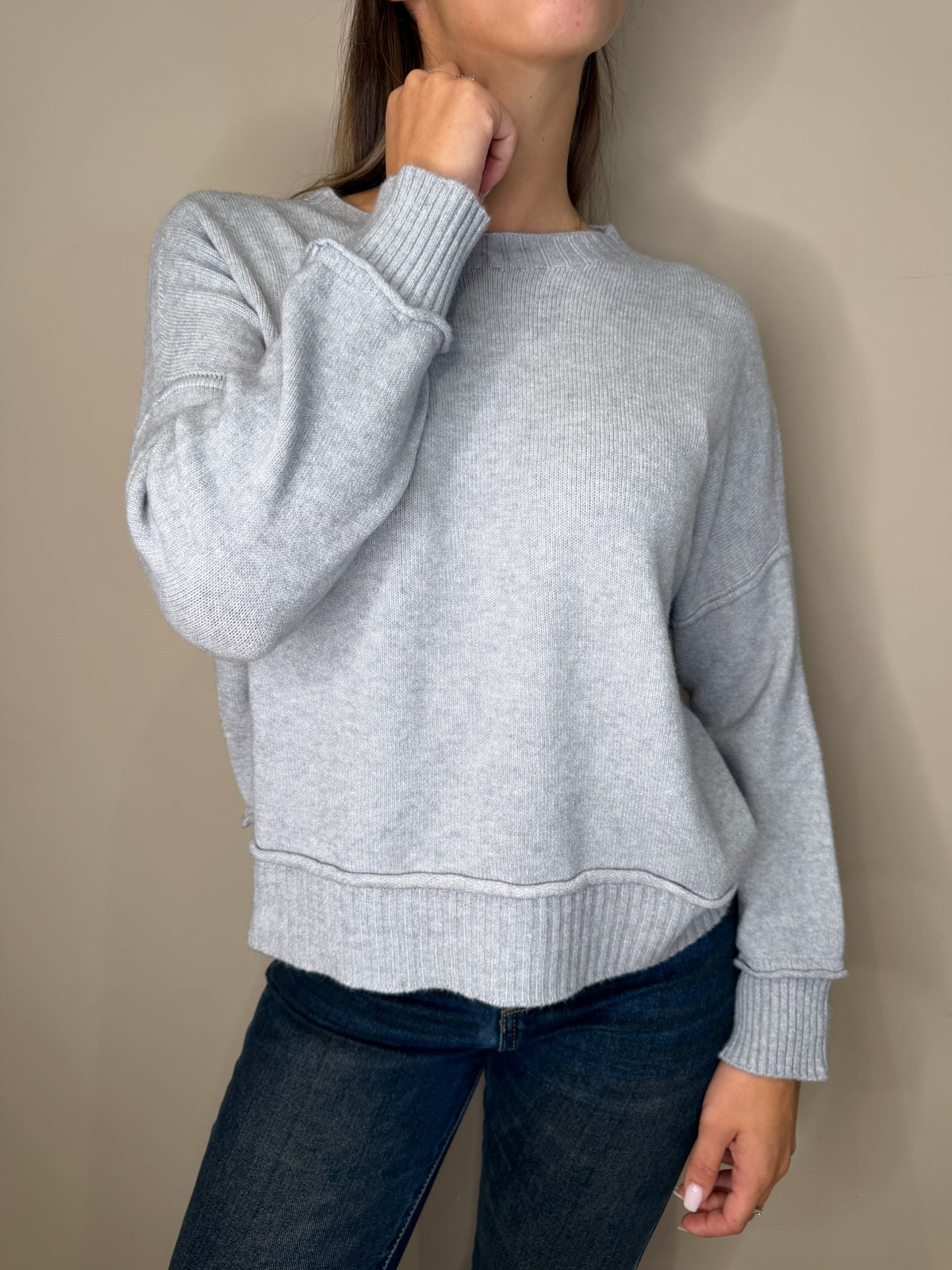 Maglia crop impunture