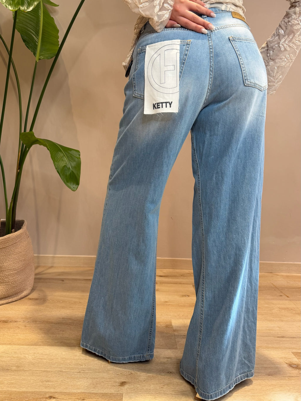 Jeans Denim Wide Leg Donna – Modello Ketty in Cotone