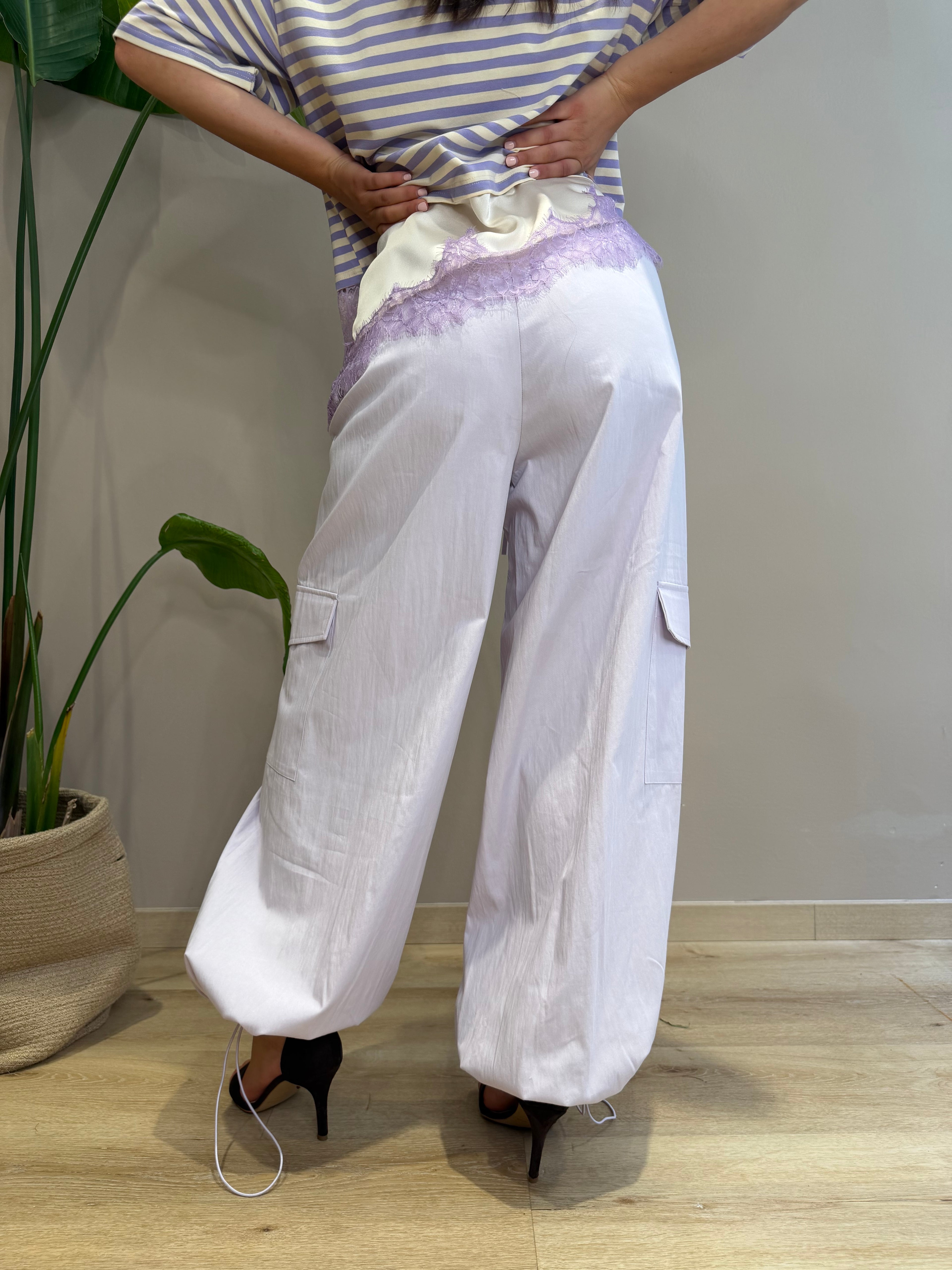 Pantalone cargo in cotone