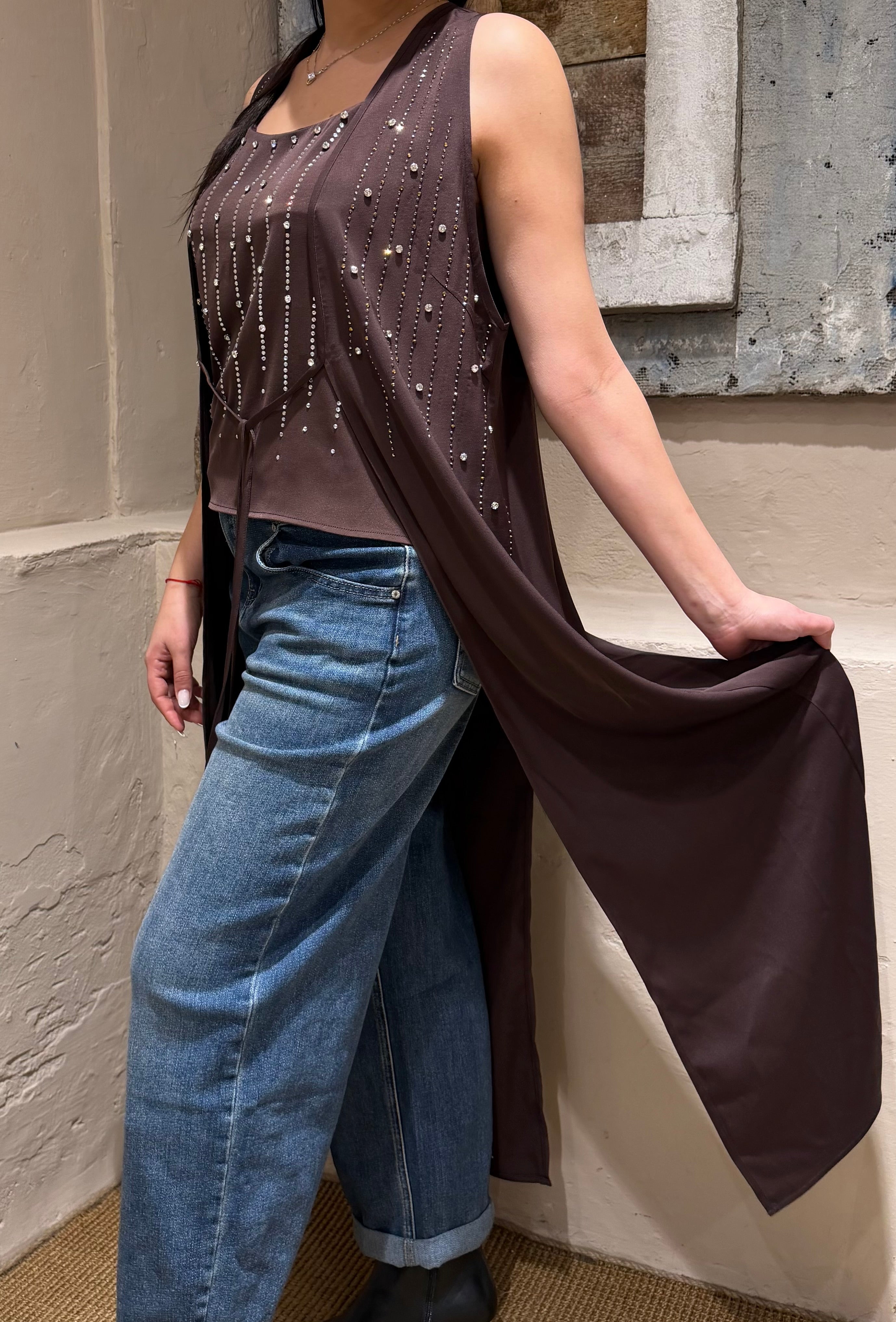 Abito Lungo Fluido Con