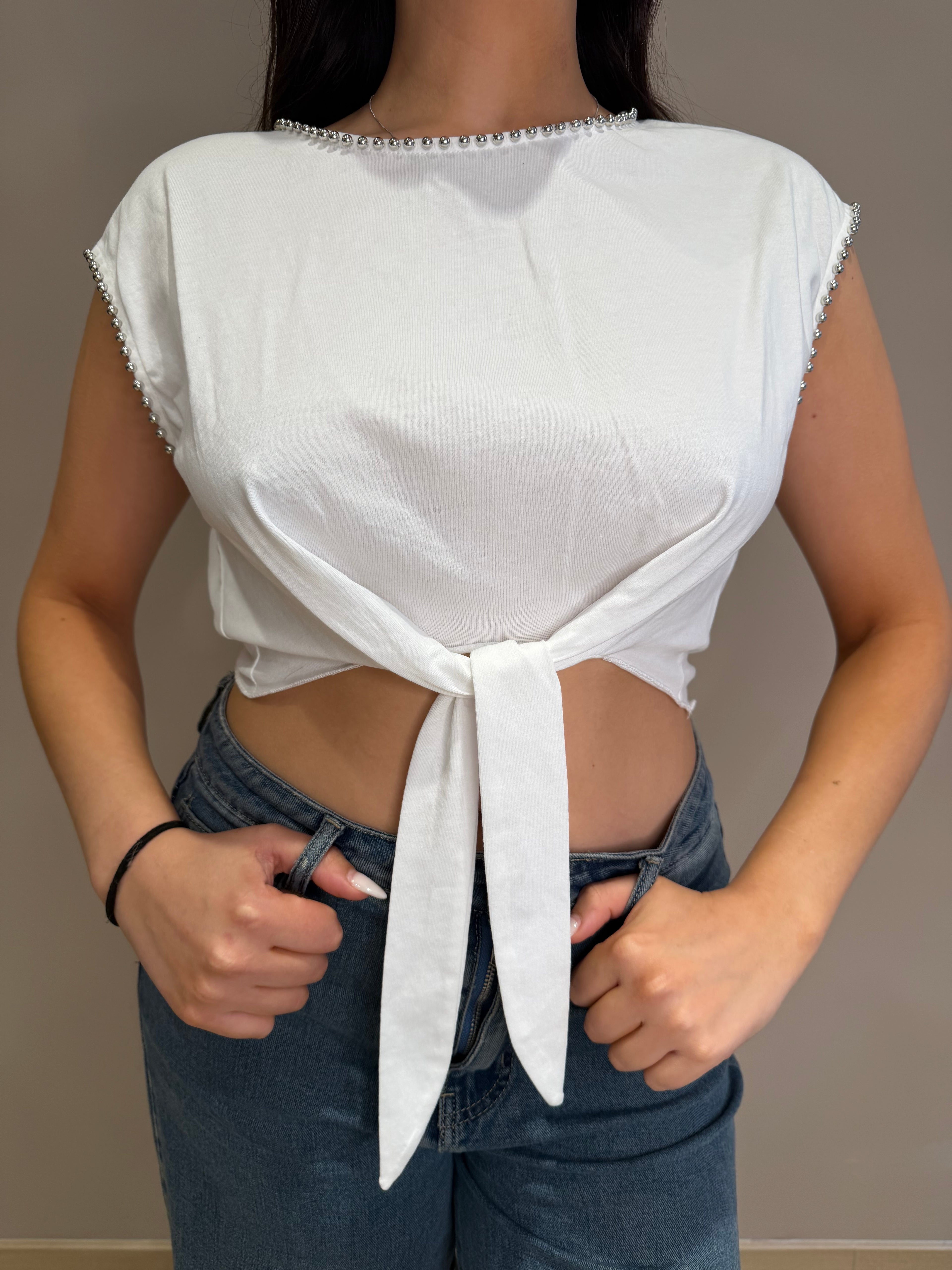 T-SHIRT BORCHIE IN COTONE