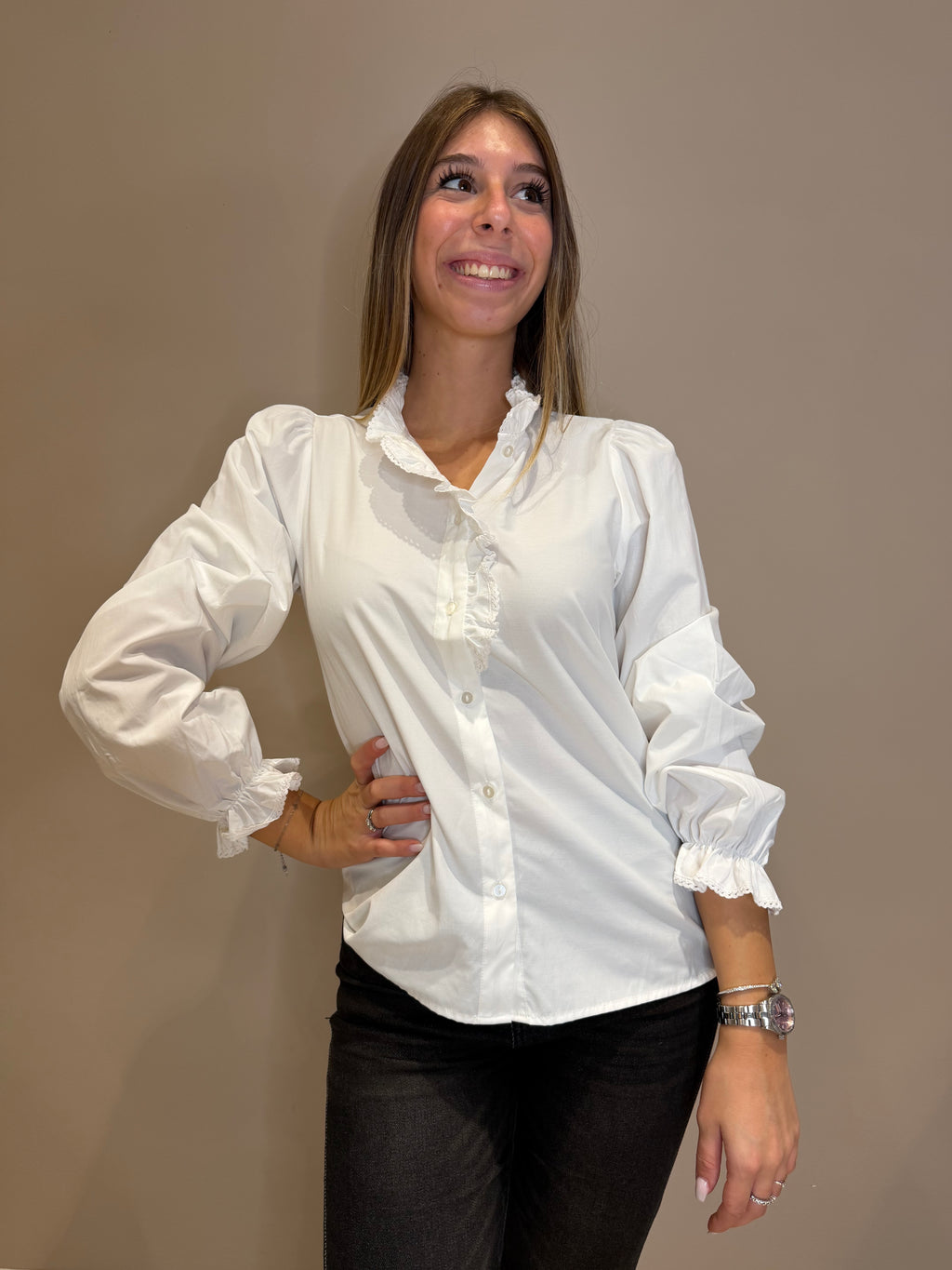Camicia coreana rouches