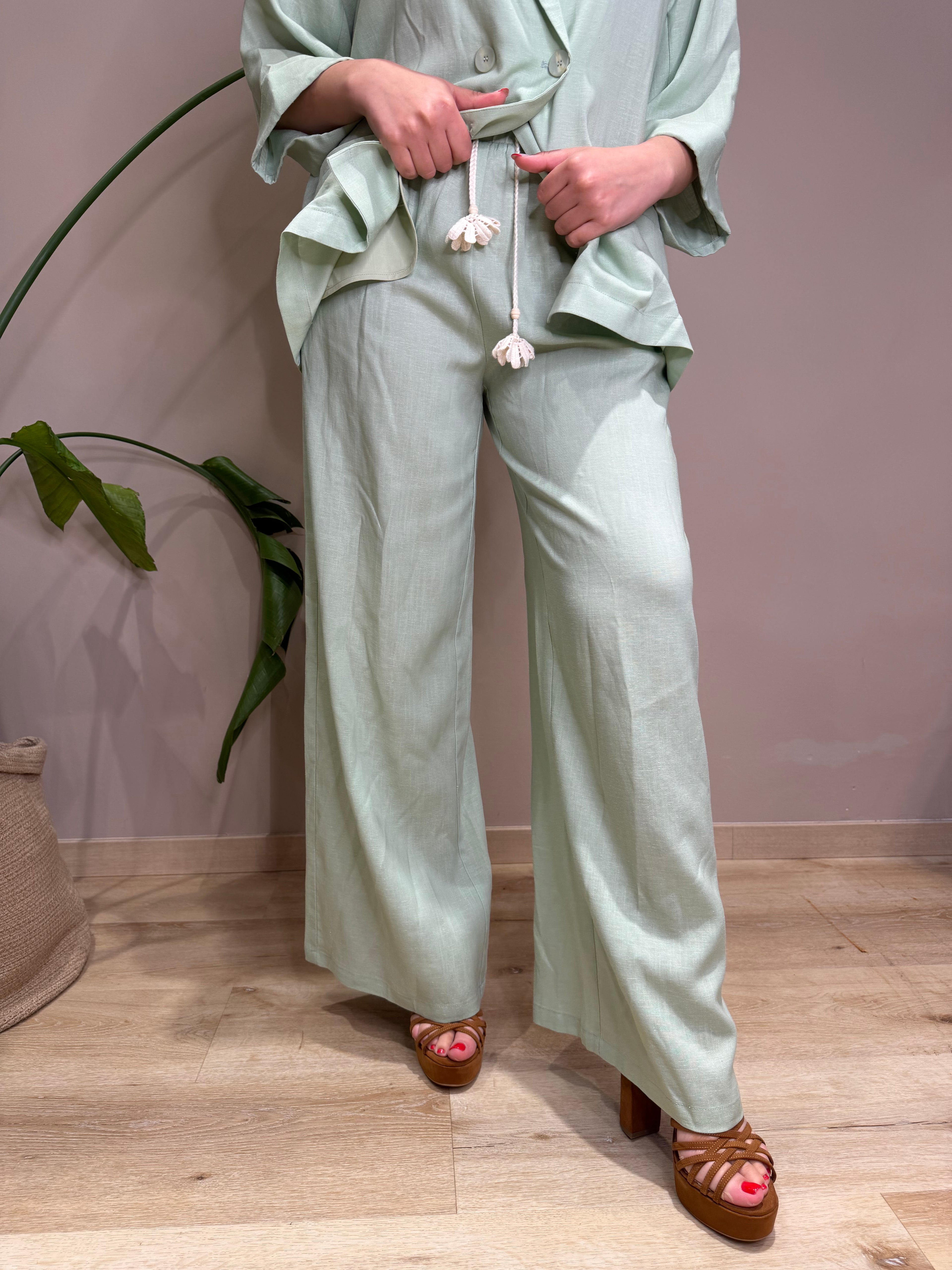 Pantalone palazzo lino
