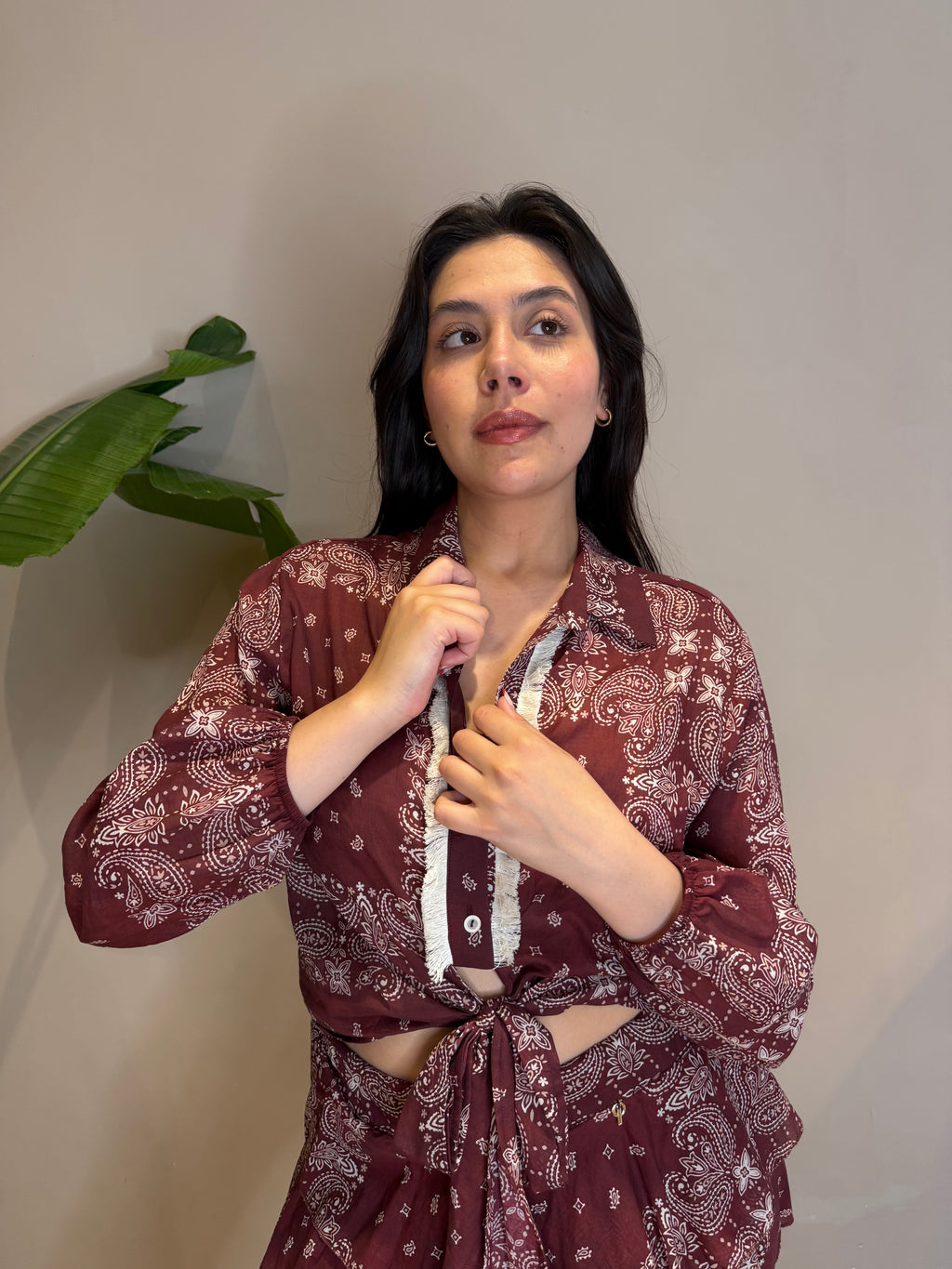 Camicia stampa cashmere