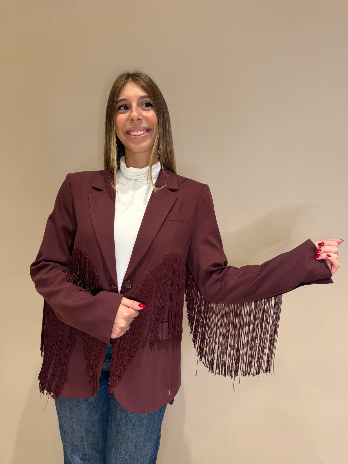 Blazer frangia