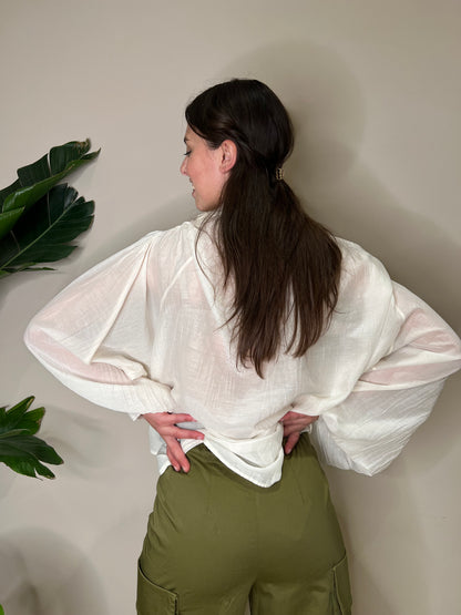 Camicia in mussola 75%COTONE 25% SETA