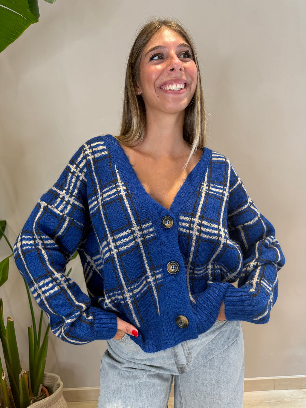 Giacca/Cardigan fantasia tartan