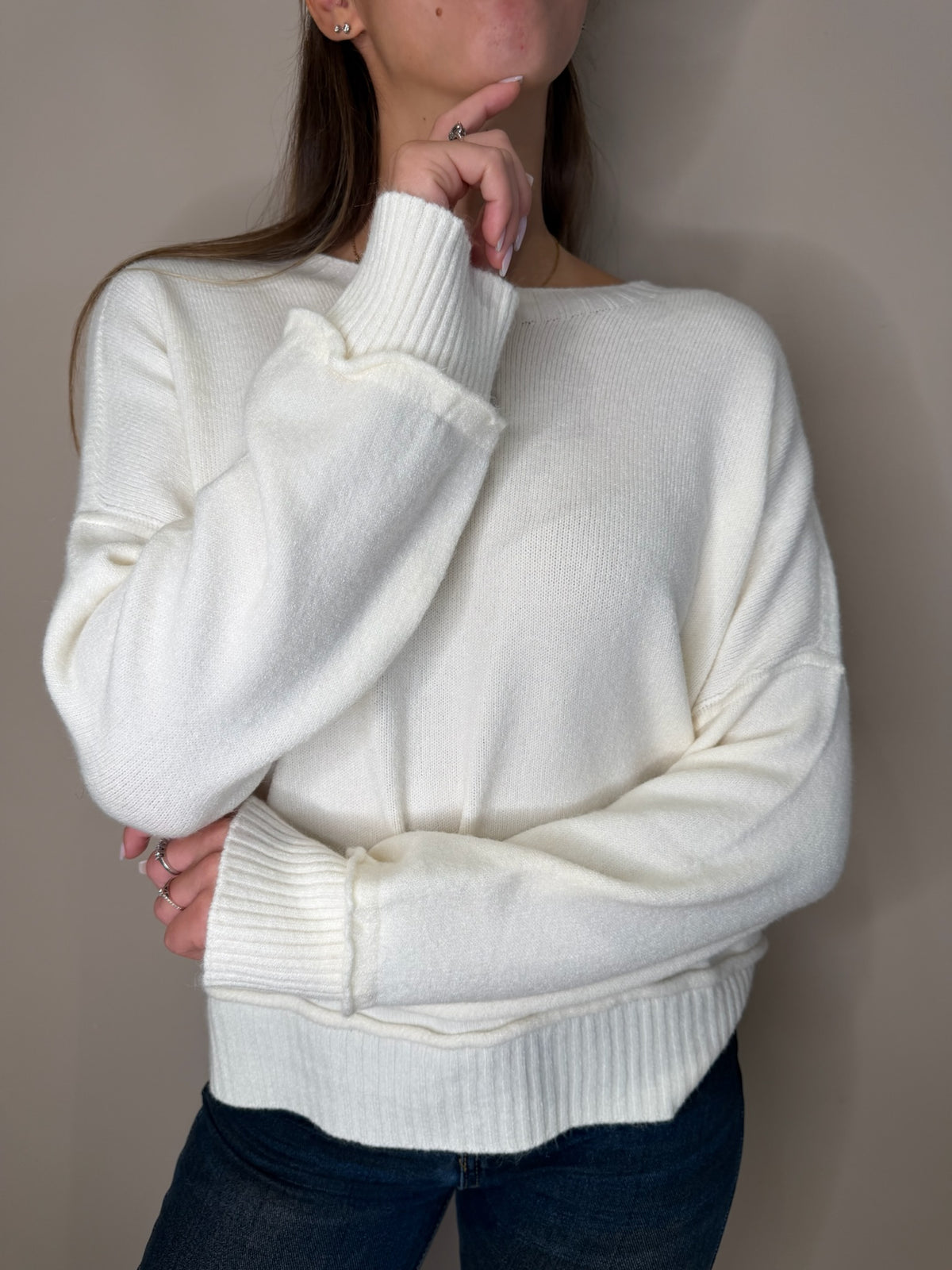 Maglia crop impunture