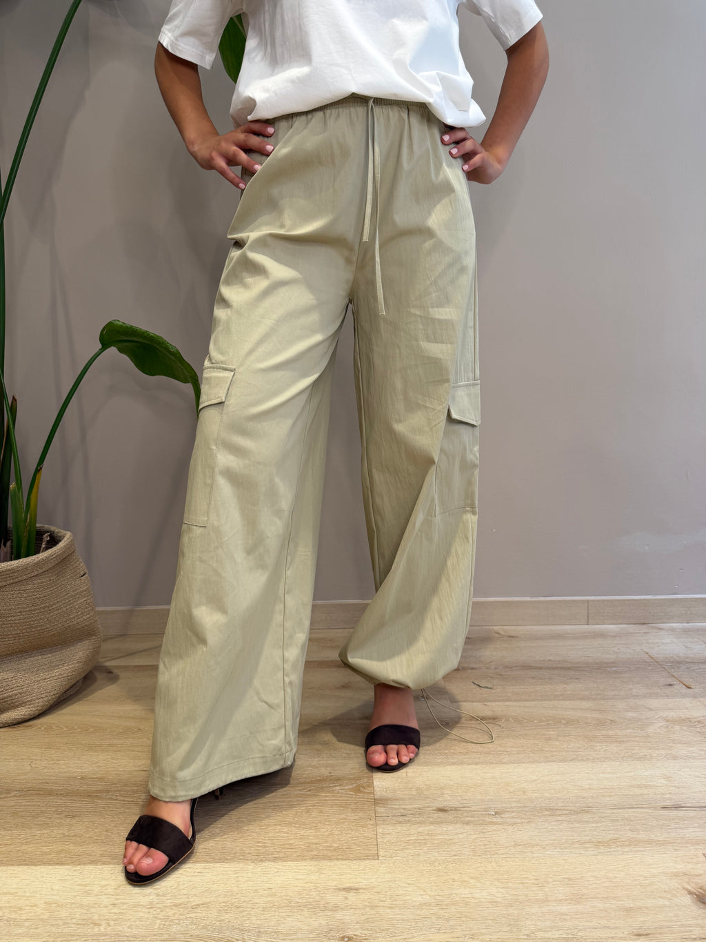 Pantalone cargo in cotone