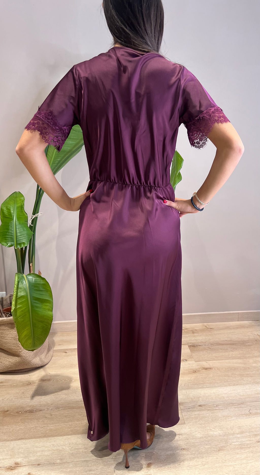Abito manica corta donna raso
