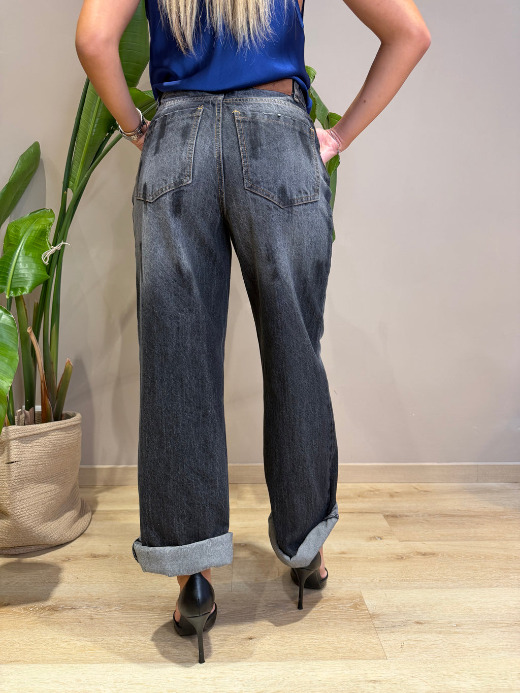 Denim stampa pizzo