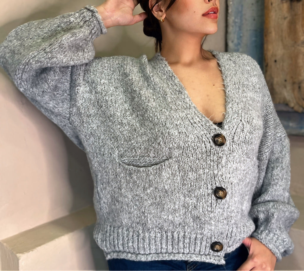 Cardigan over 3 bottoni