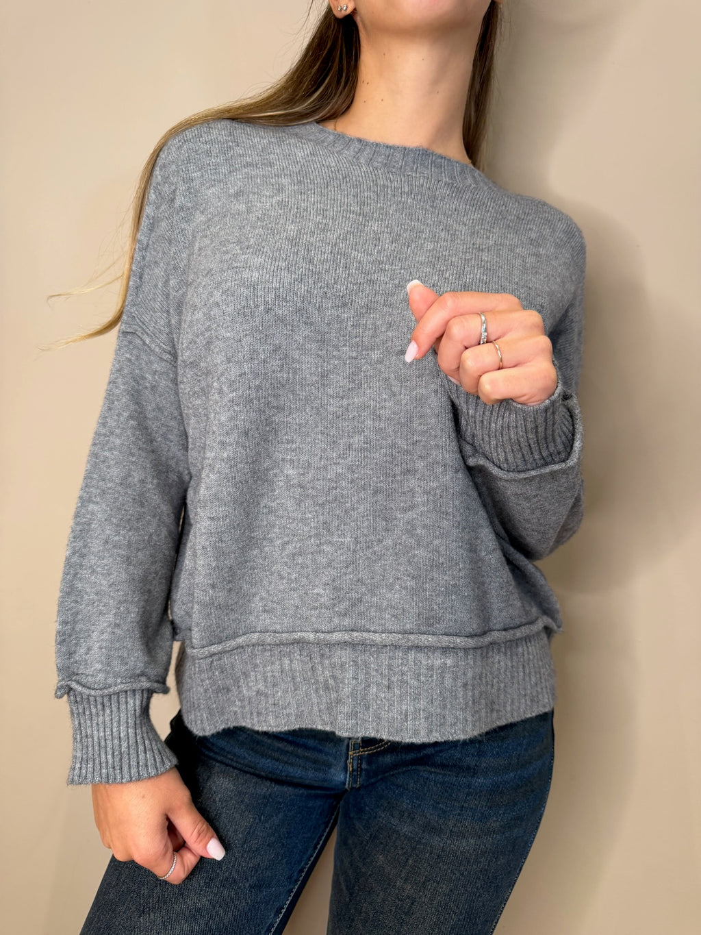 Maglia crop impunture
