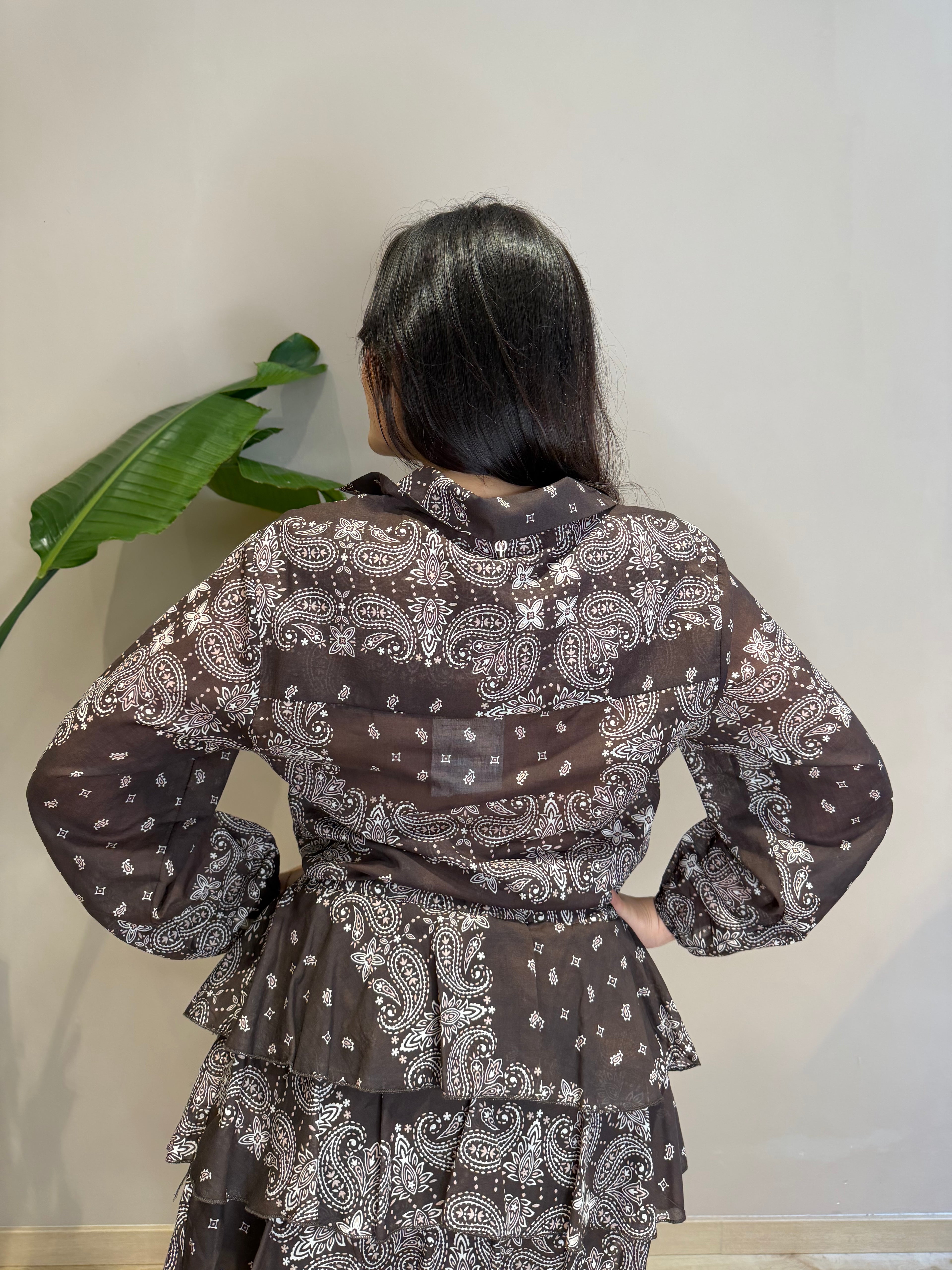 Camicia stampa cashmere