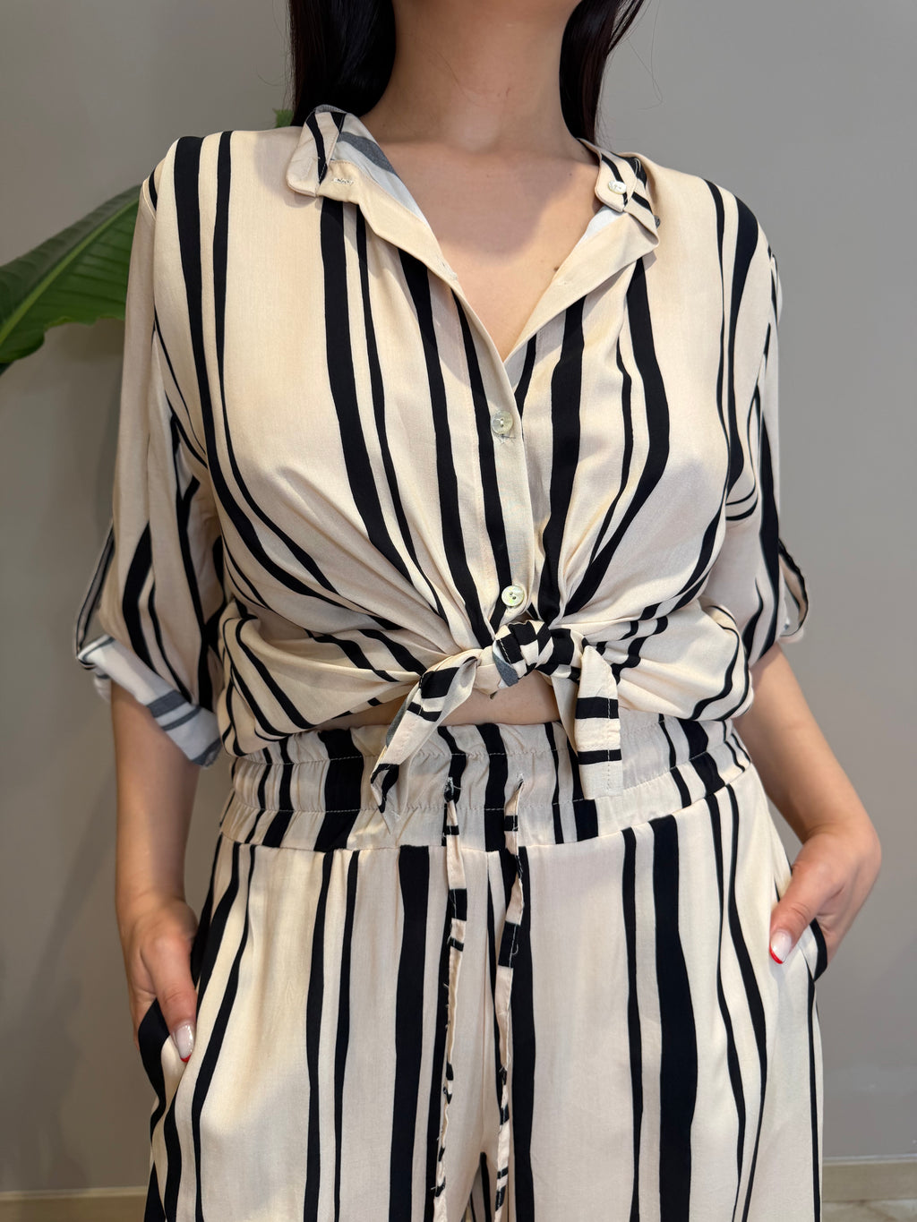 Camicia riga coreana