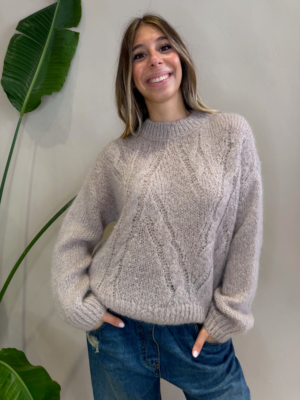 Maglione treccia