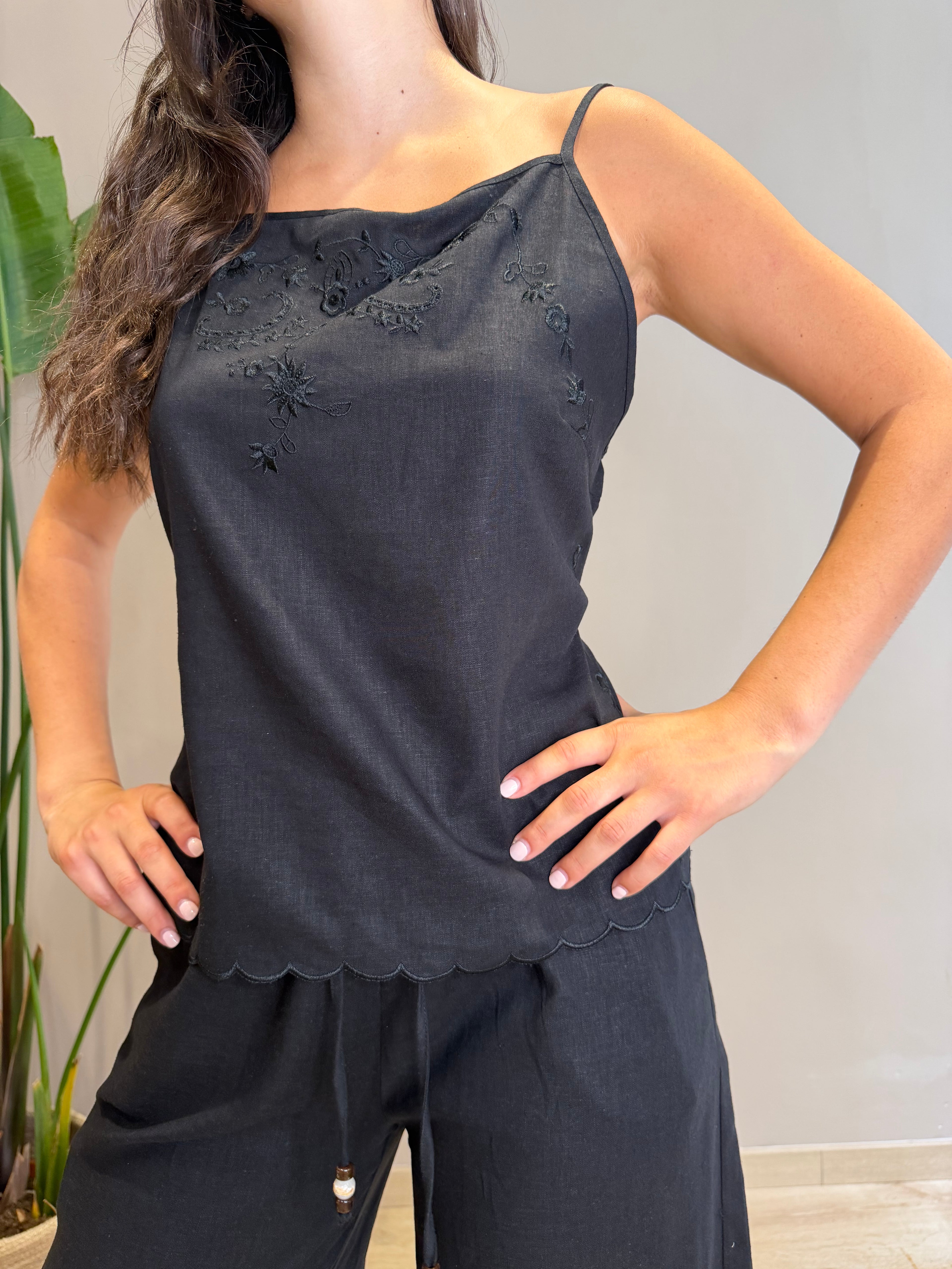 Top lino viscosa