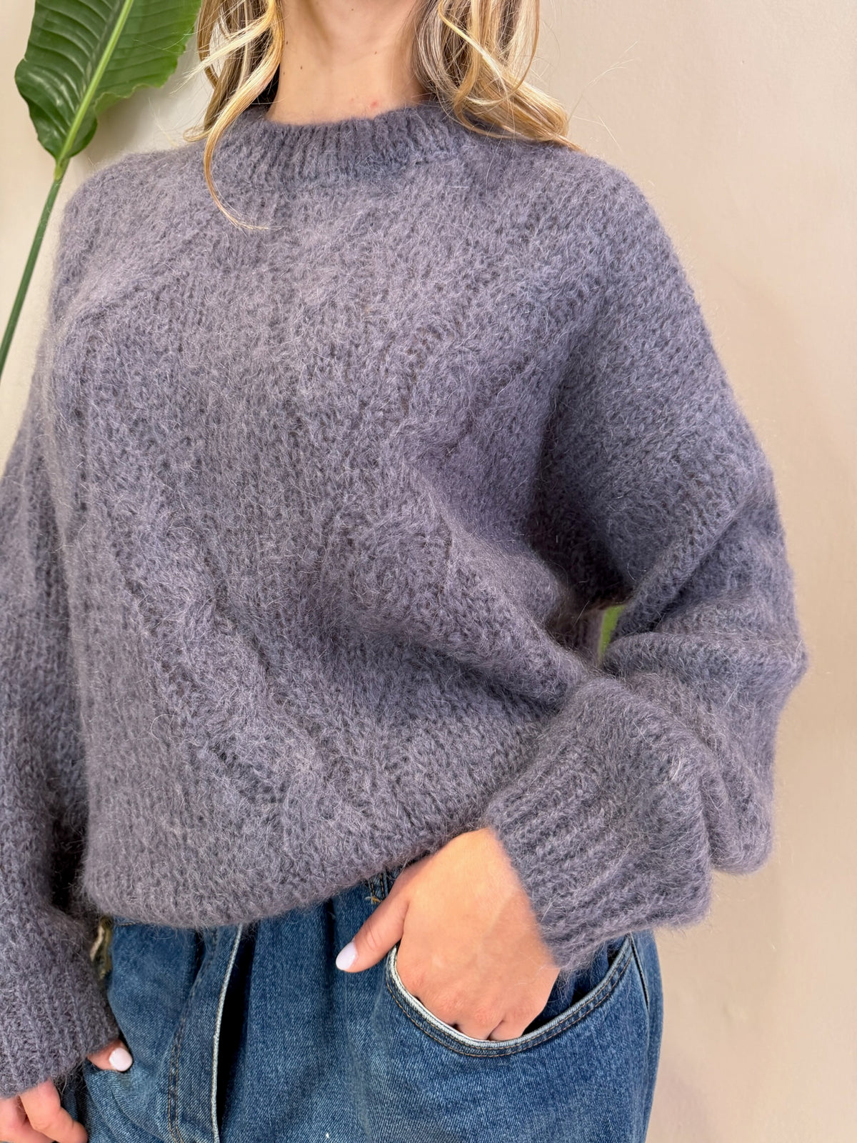 Maglione treccia