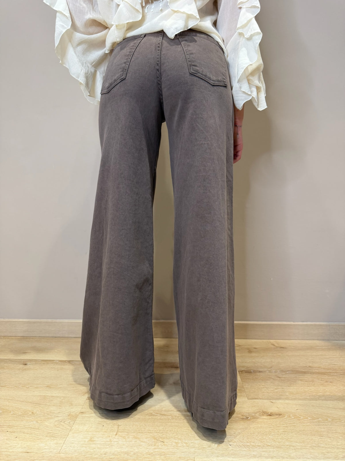 Pantalone in cotone delavè