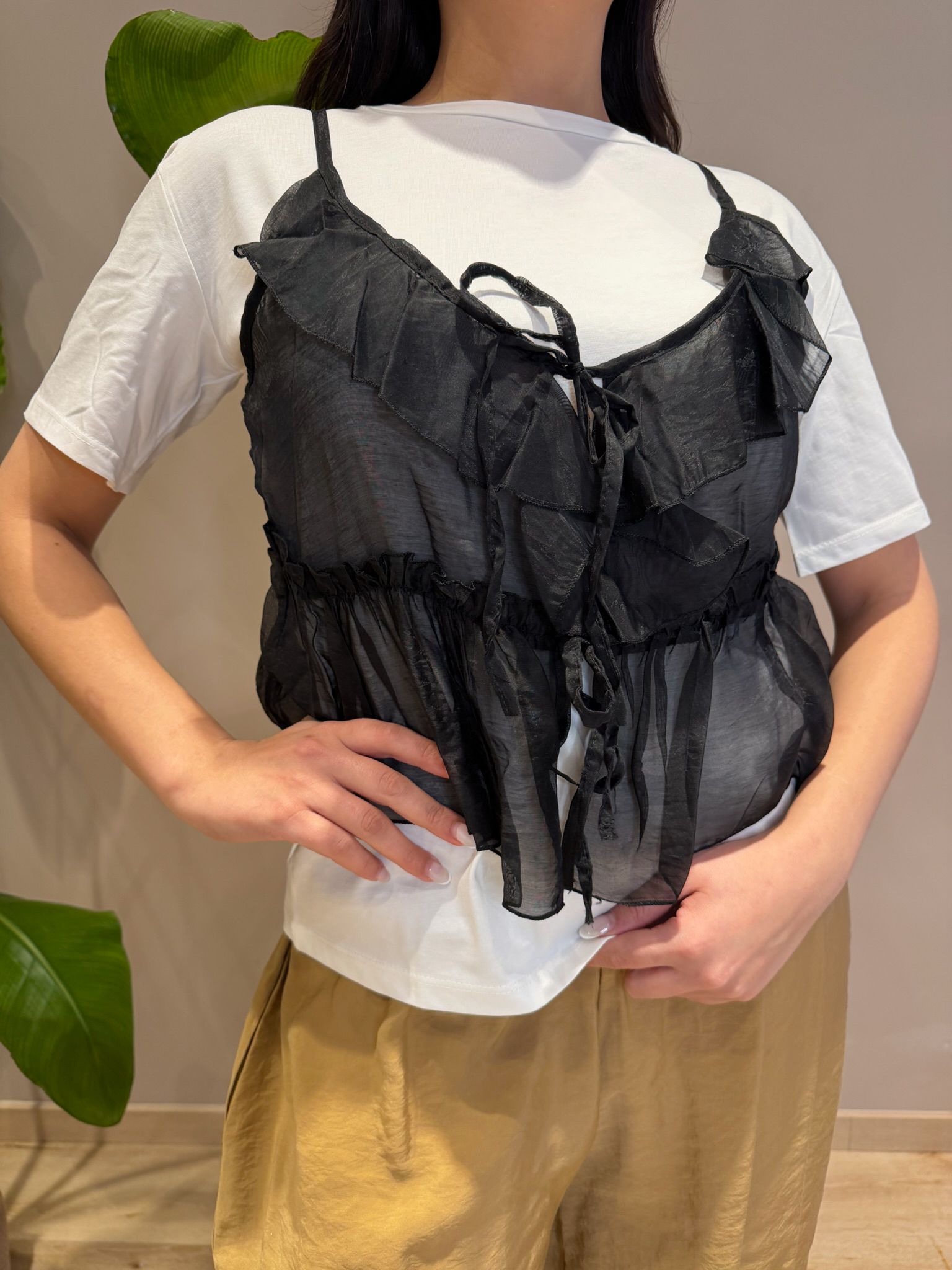 Top Combo Donna in Lyocell con T-shirt