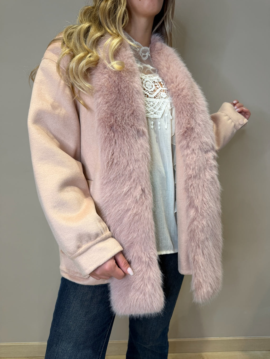 Cappottino collo pelliccia