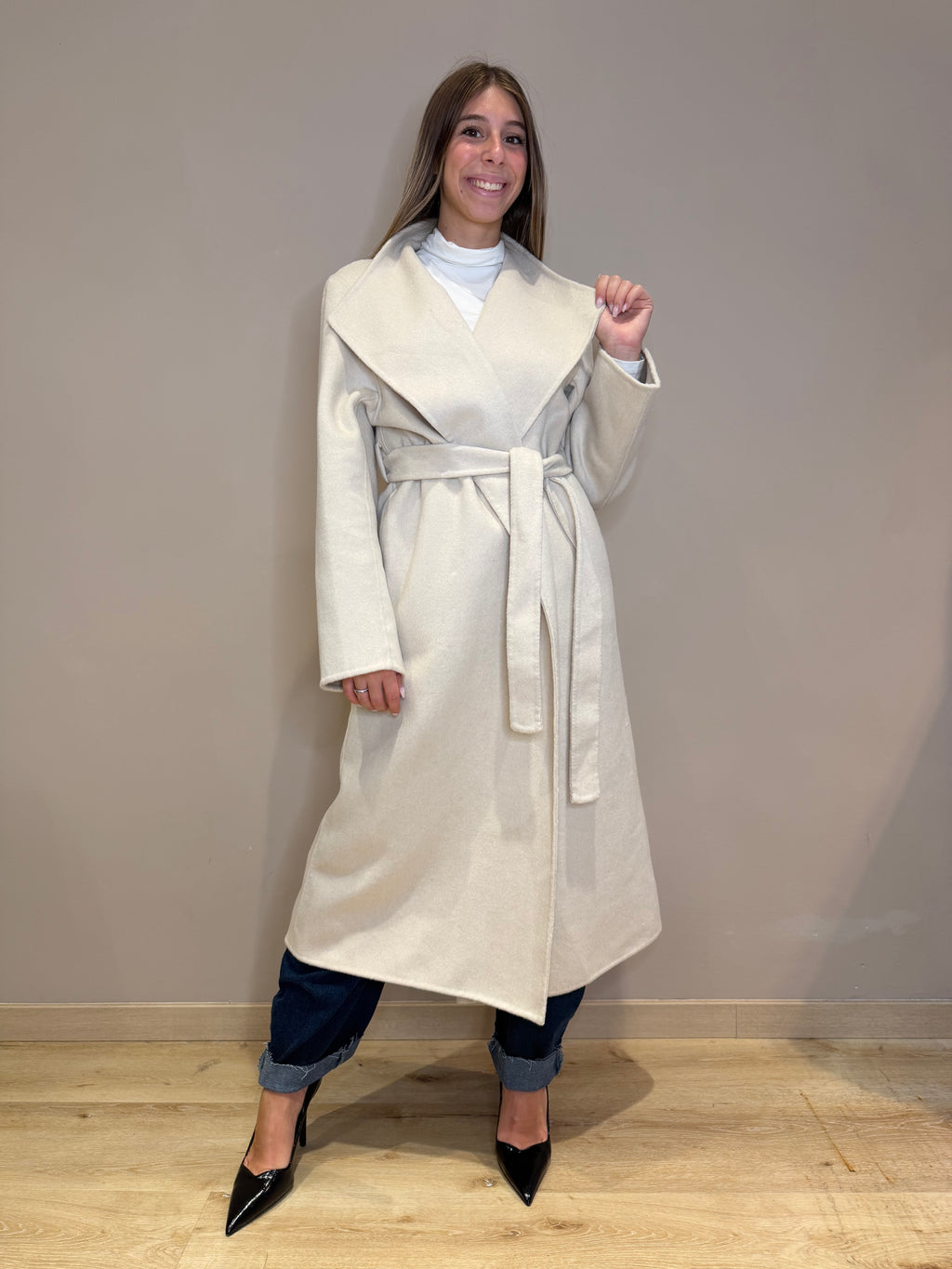 Cappotto slim cintura