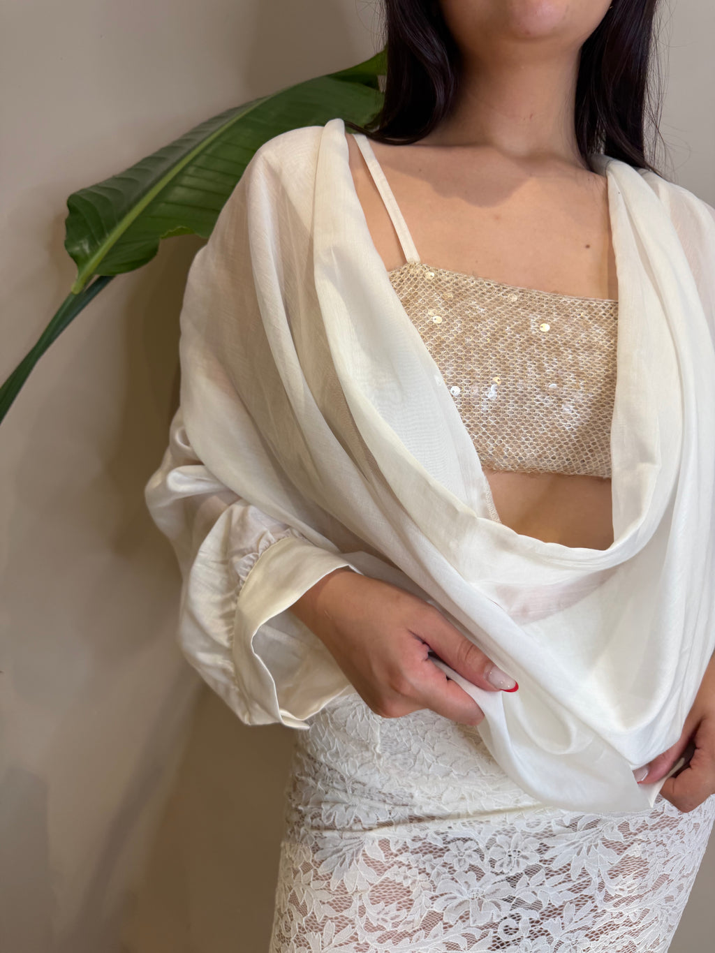 Camicia + fascia full paillettes