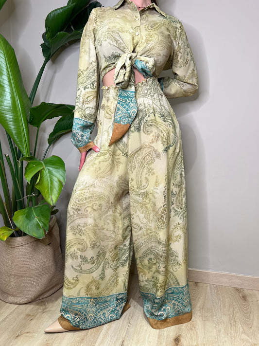 Pantalone stampa cashmere 100% VISCOSA