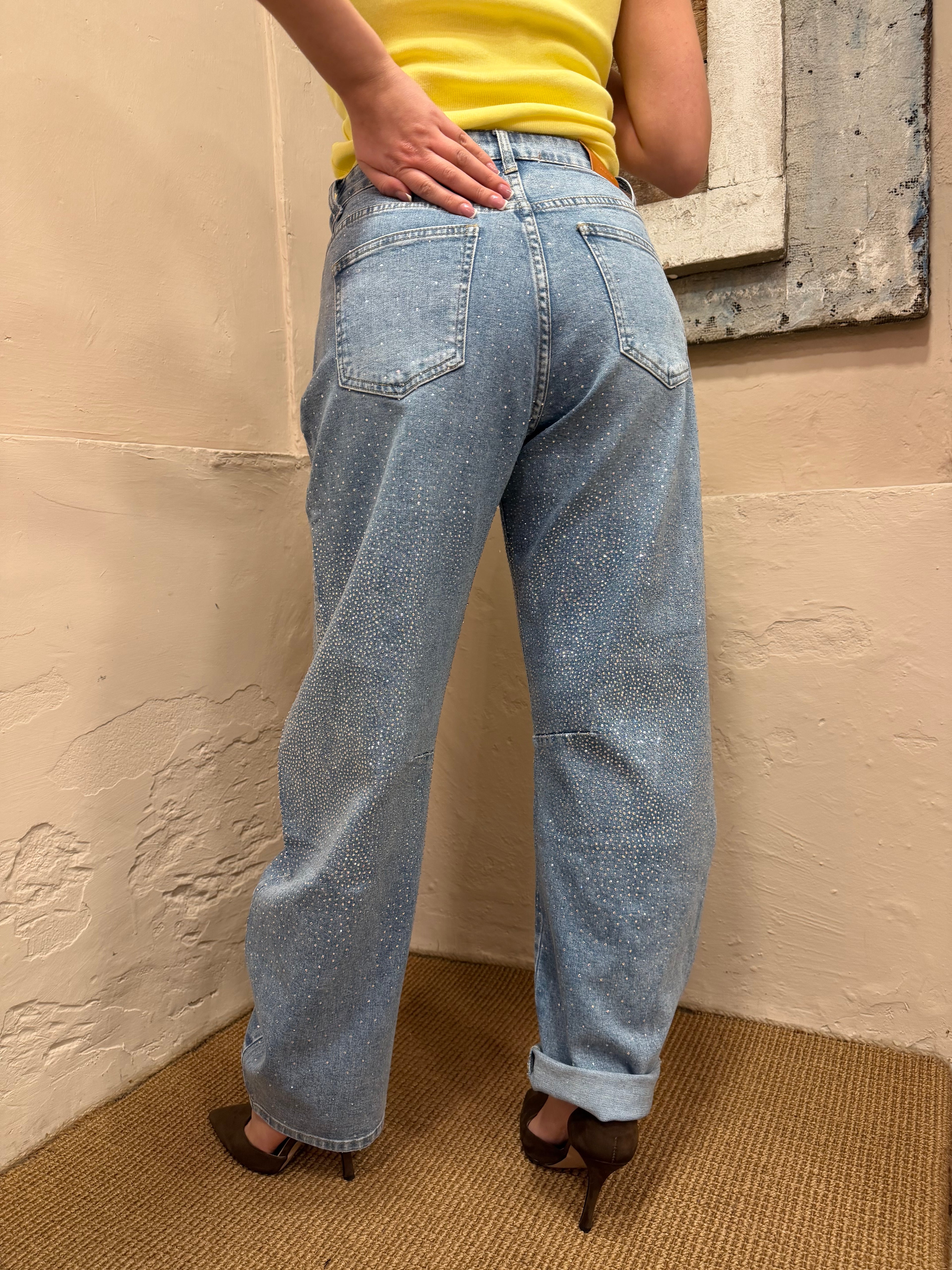 Jeans con strass