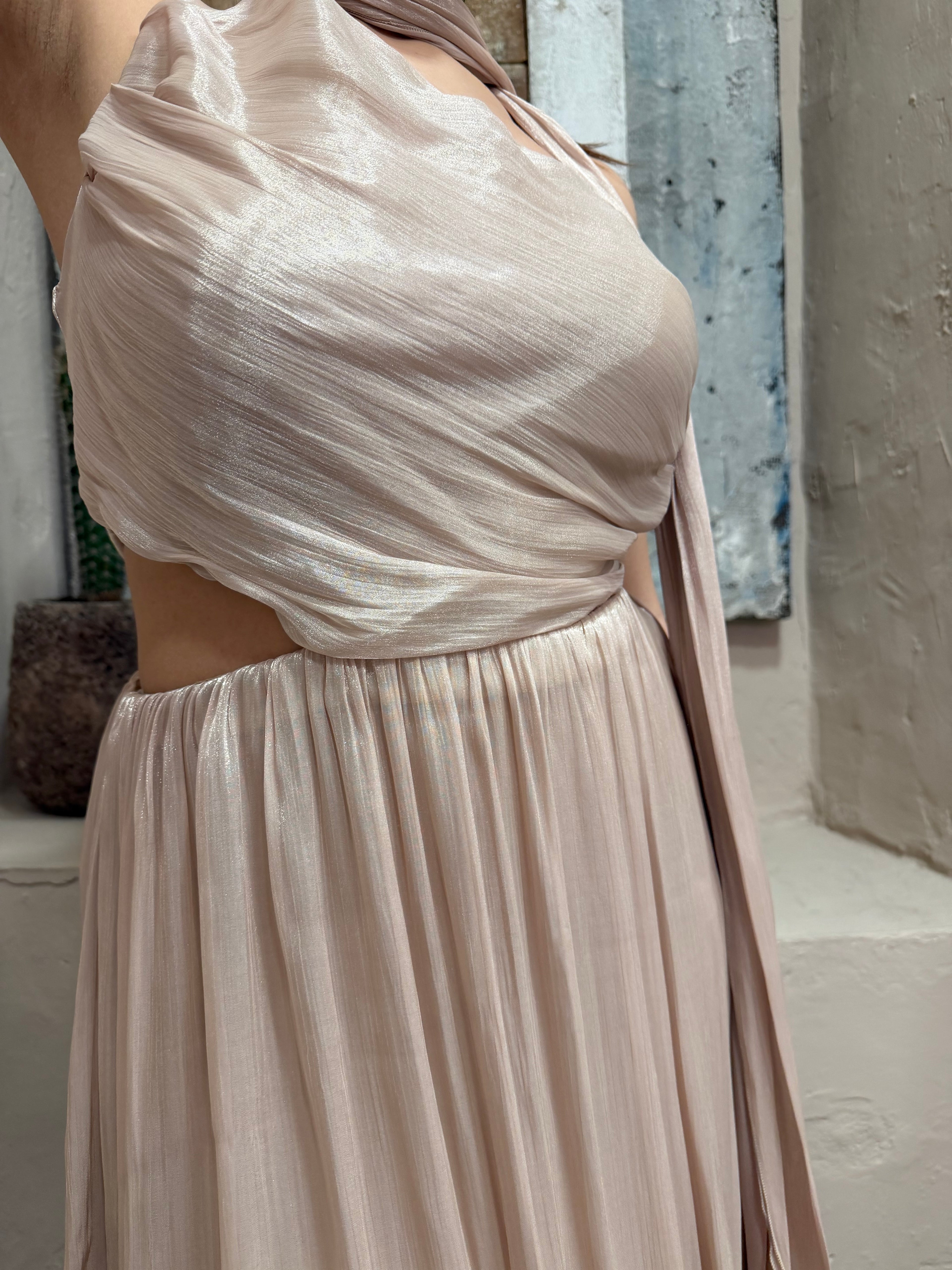 Abito spalmato rose gold