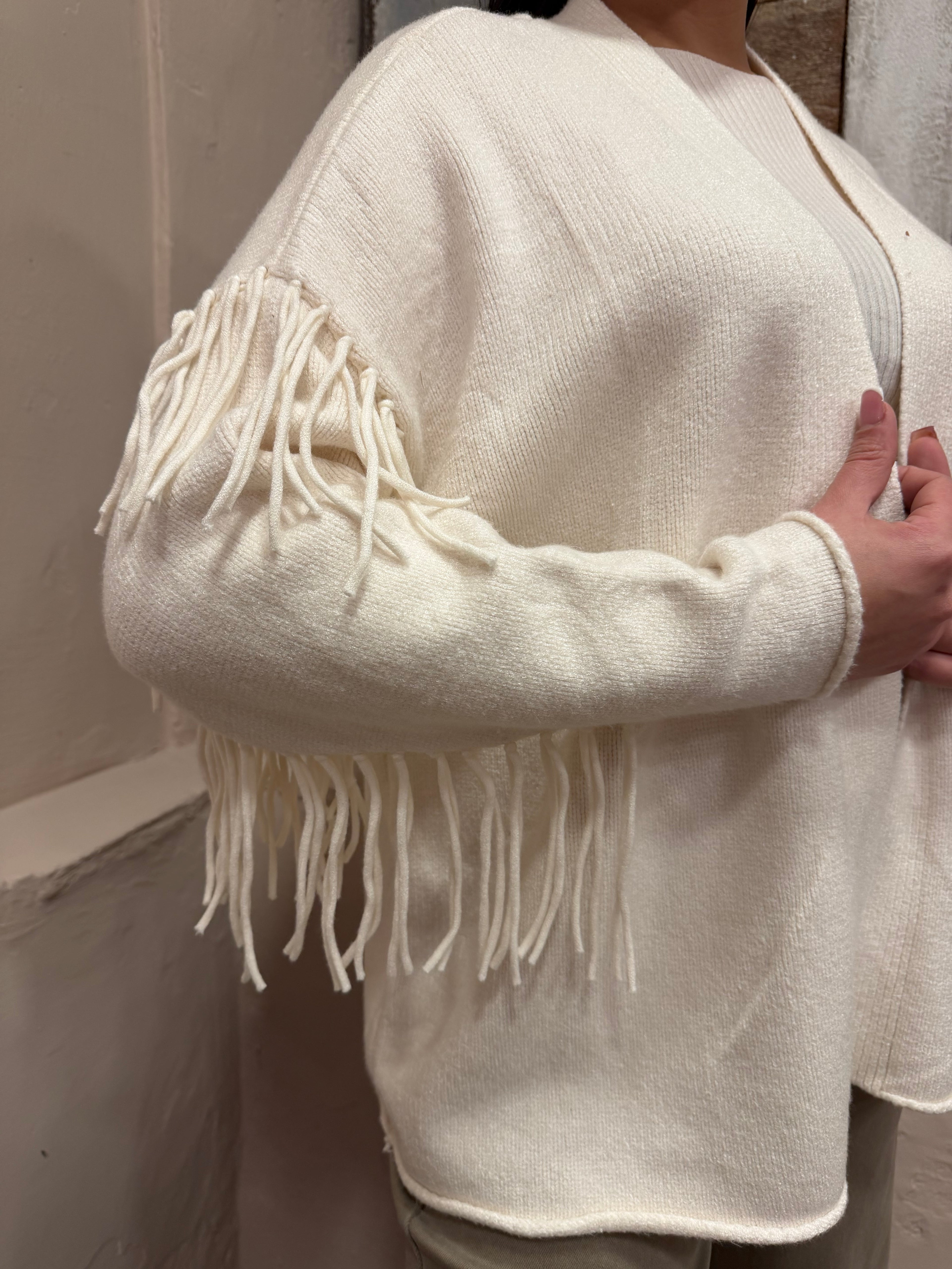 Cardigan frangia